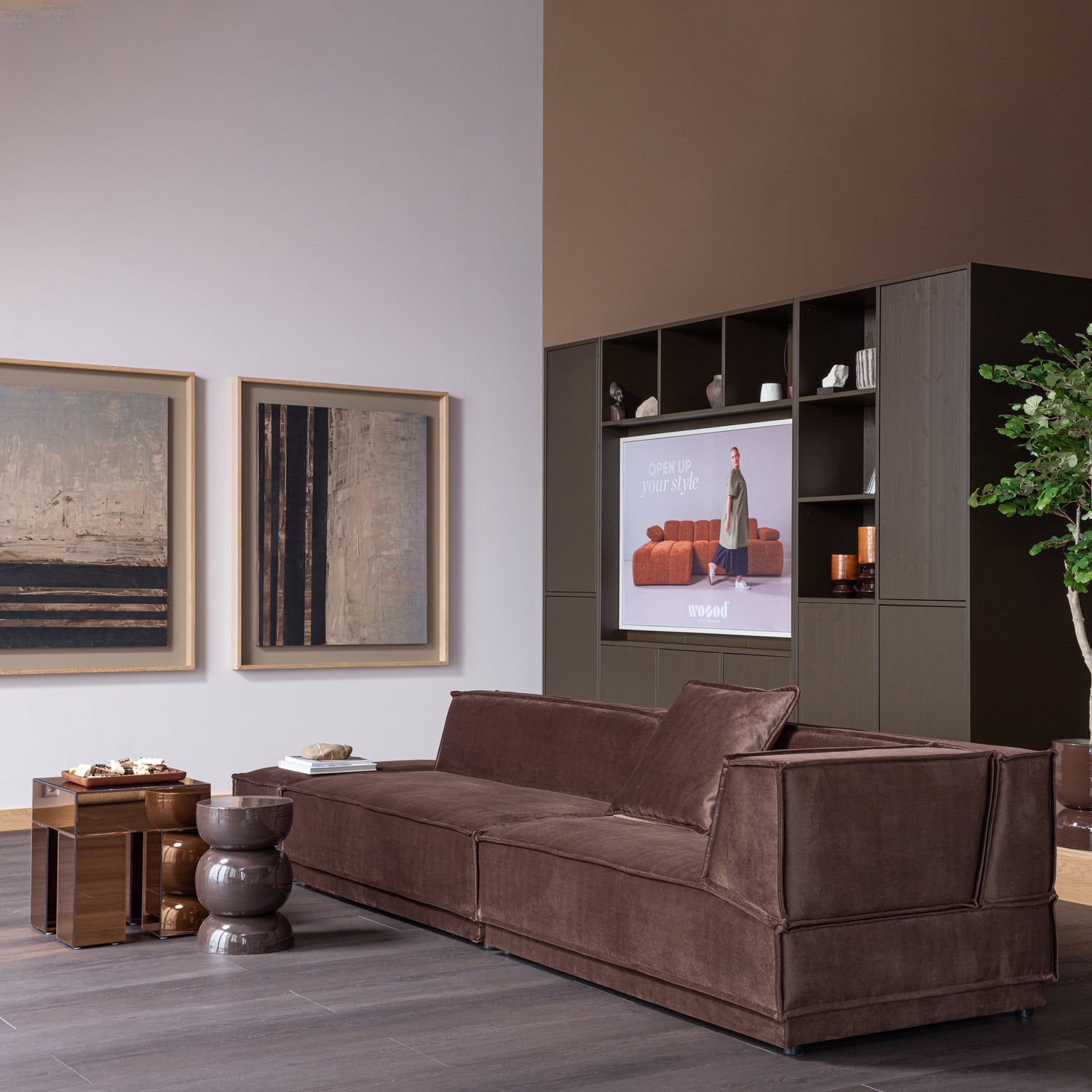 Bočný stolík BRENO hnedý