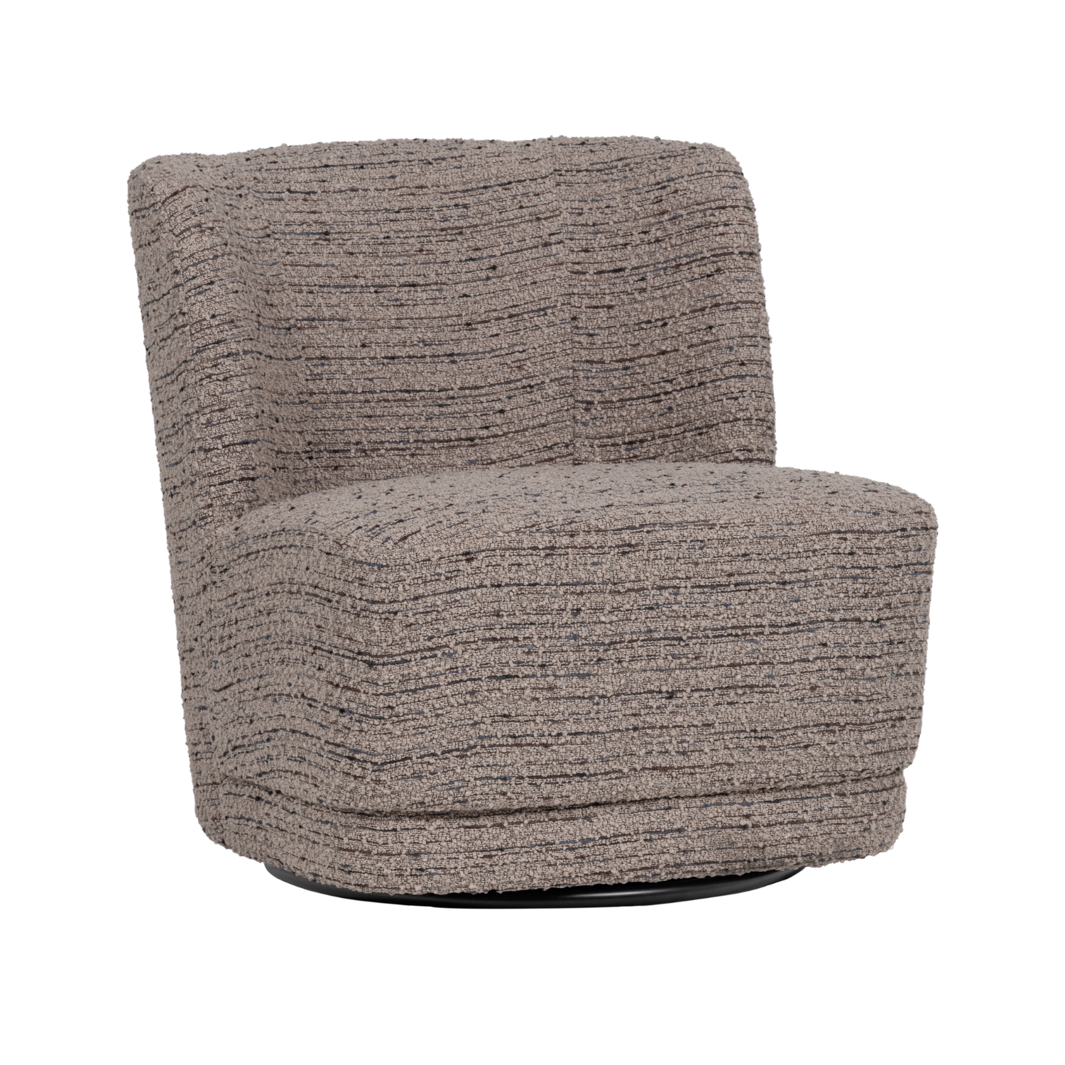 ATTY swivel armchair in dark beige mélange