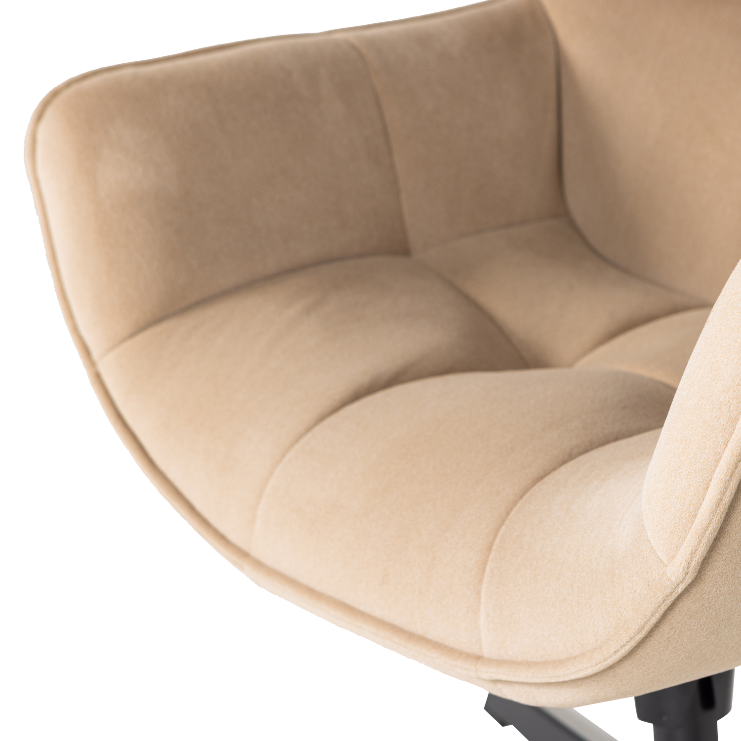 Velvet Swivel Armchair WIBO Beige