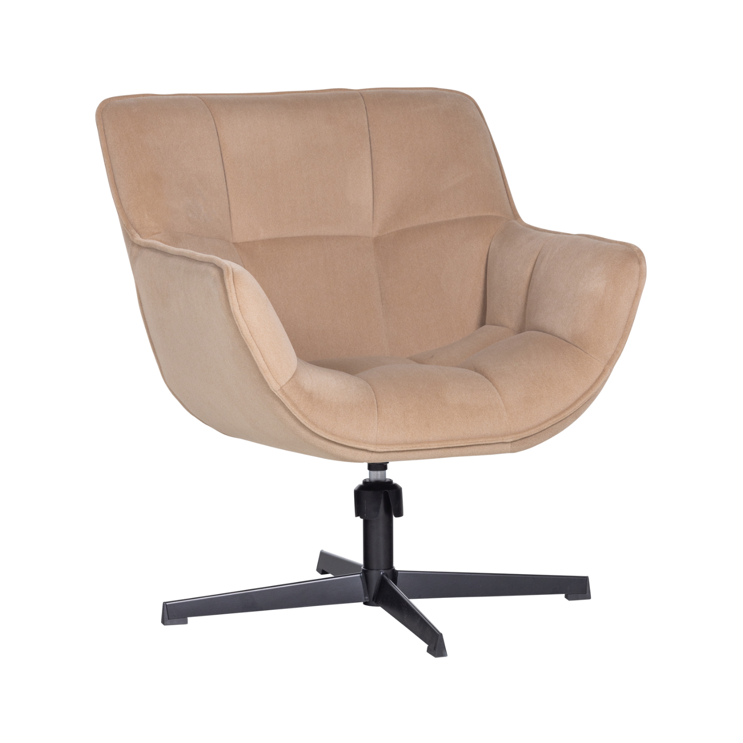 Velvet Swivel Armchair WIBO Beige
