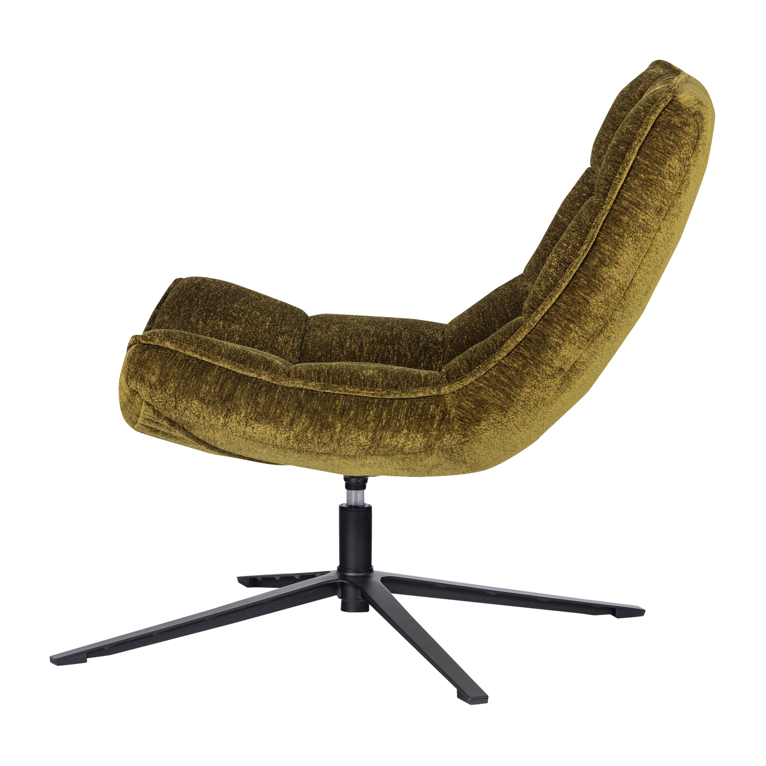 Otočný fotel MAUDI olivový šenil