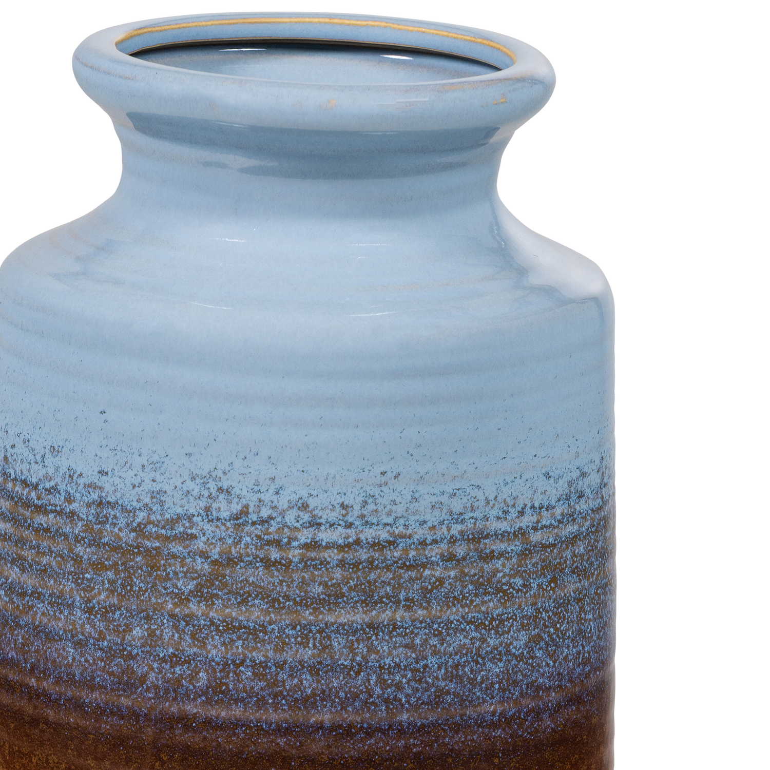 Váza DECENNIA modrá s hnedou