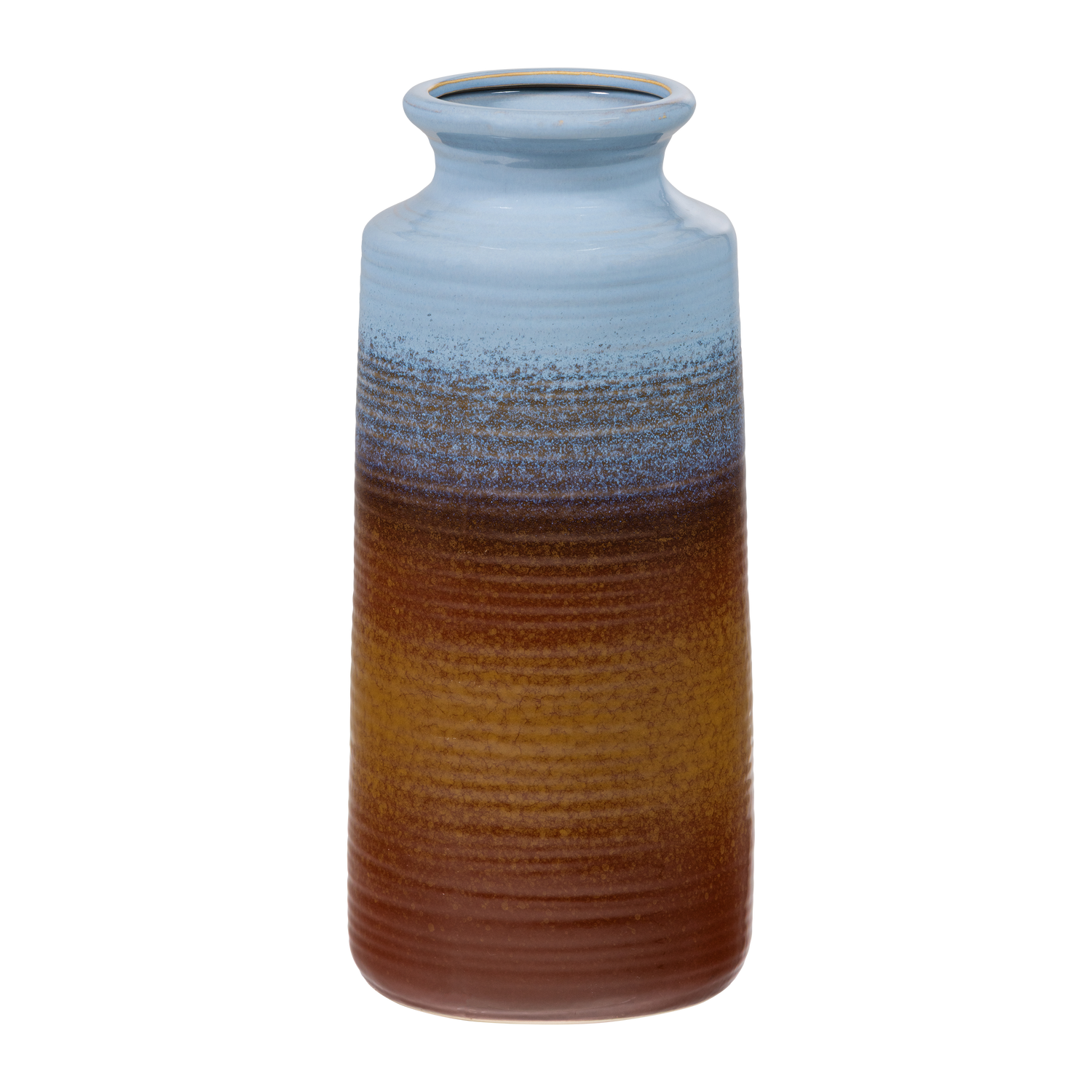 Váza DECENNIA modrá s hnedou