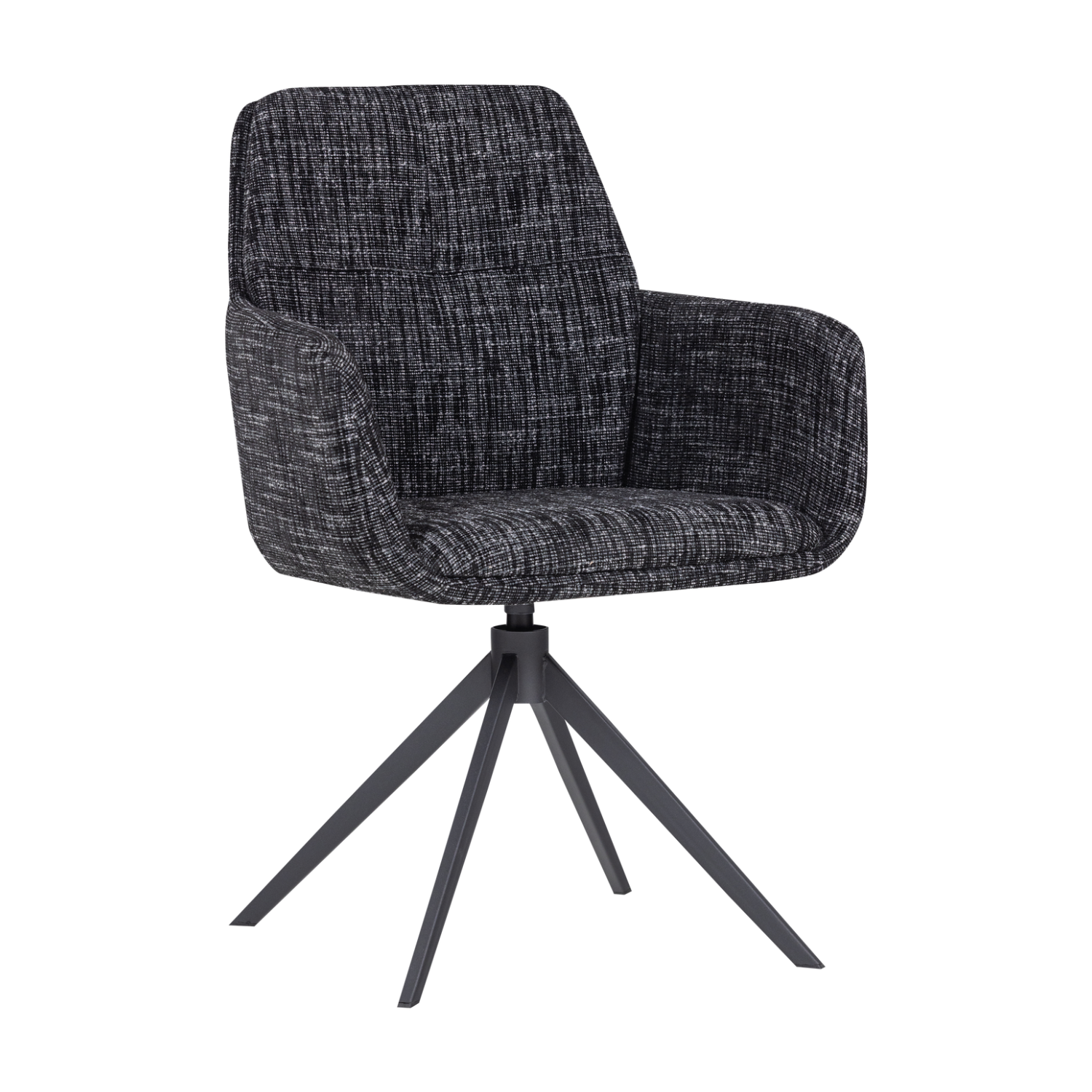 GRANT swivel chair black mélange