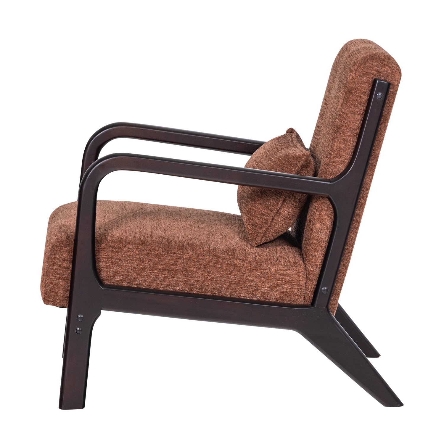 Fotel MARK hnedý šenil s čiernym podstavcom