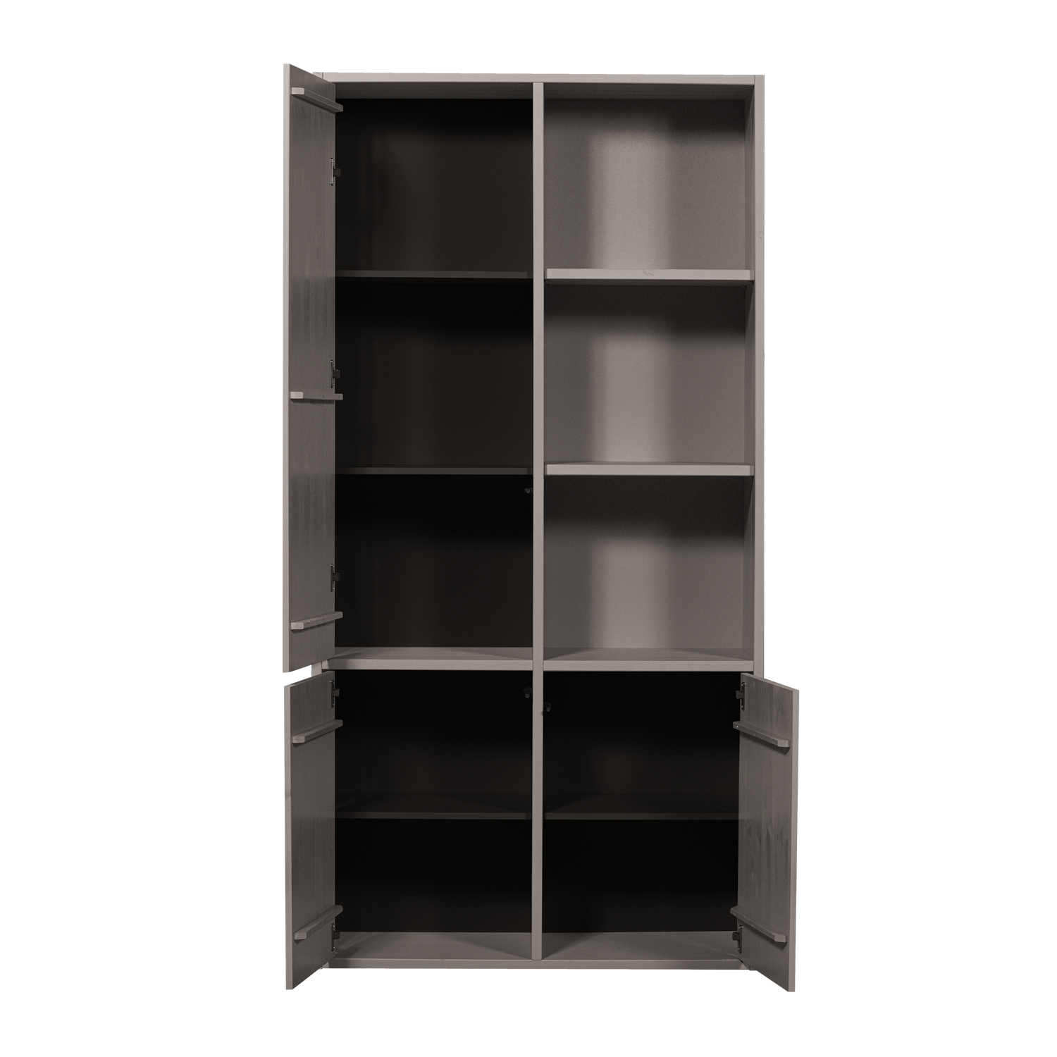 MEREL Shelf with Cabinets in Warm Gray
