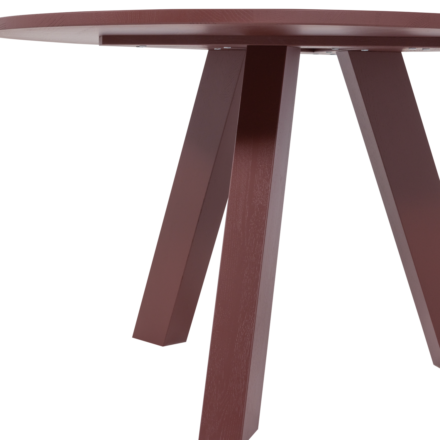 Round Table RHONDA TRIO Burgundy Oak Wood