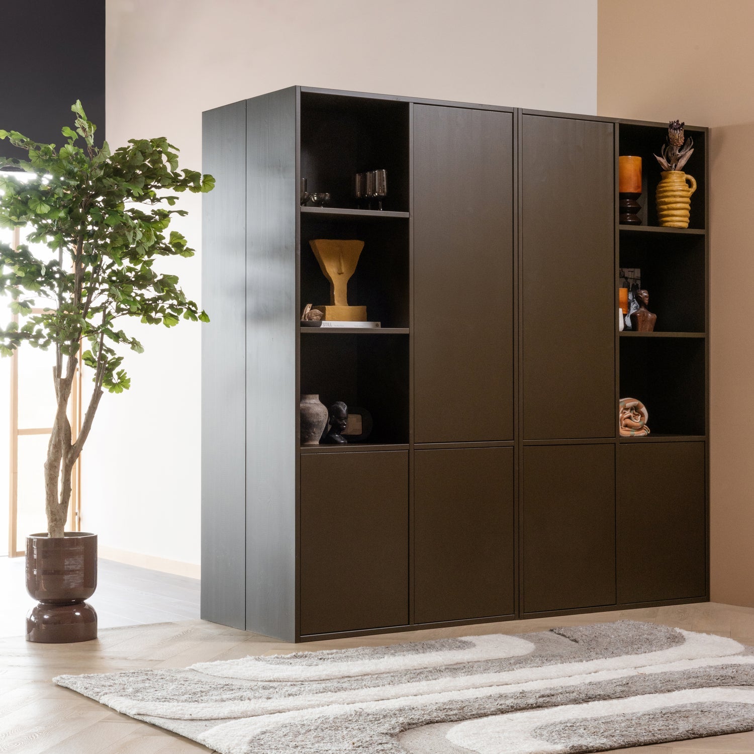 Skriňa s policami MEGGY hnedá