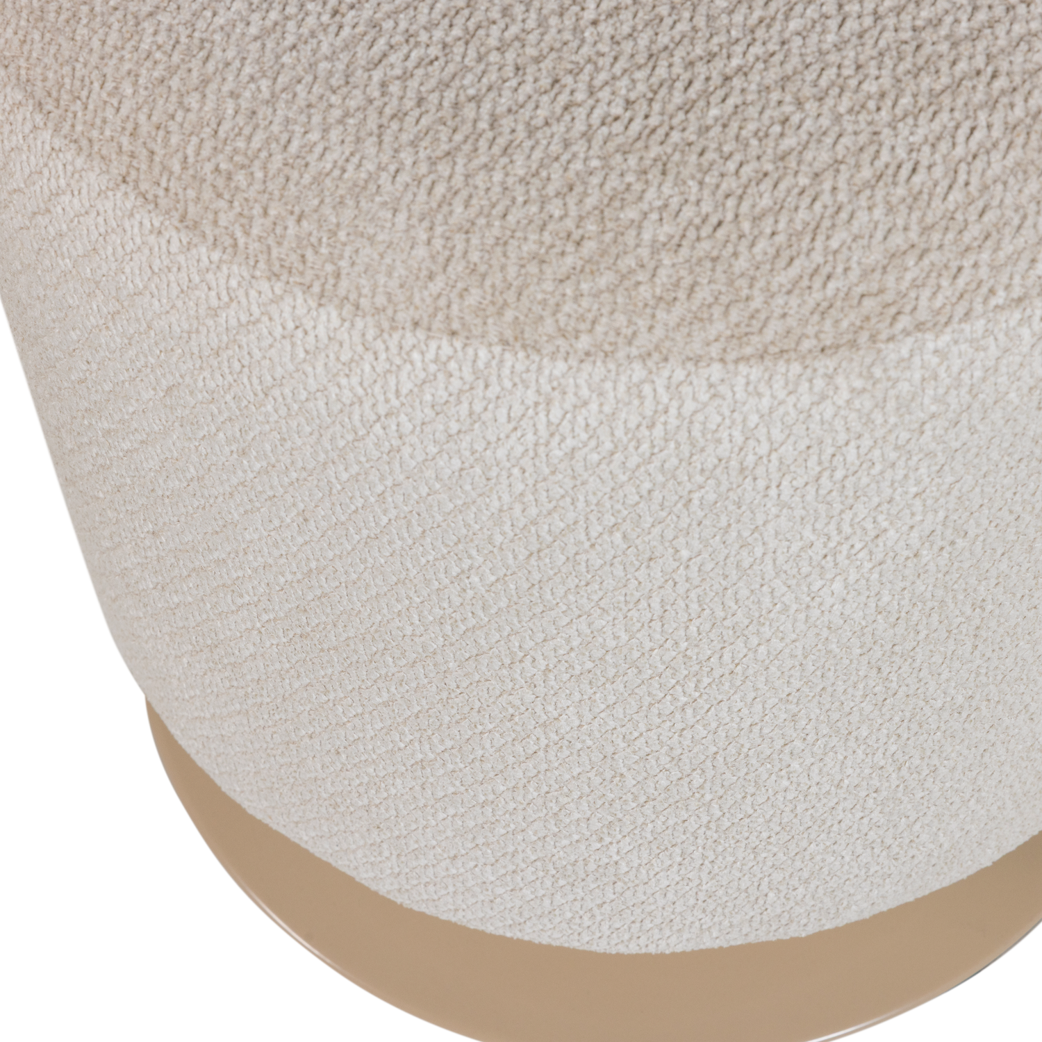 ISLEN Beige Swivel Pouf