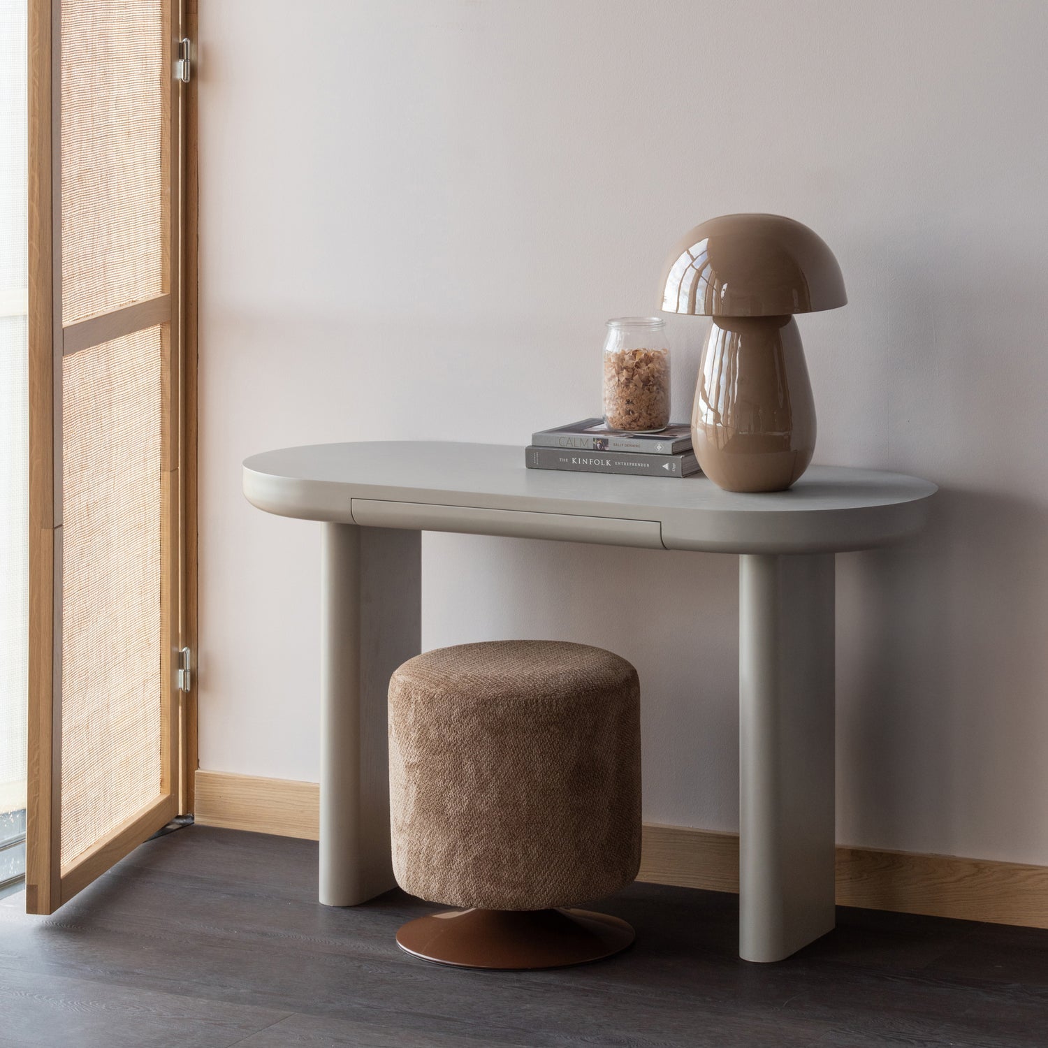 Písací stôl MAEL šedý dyha