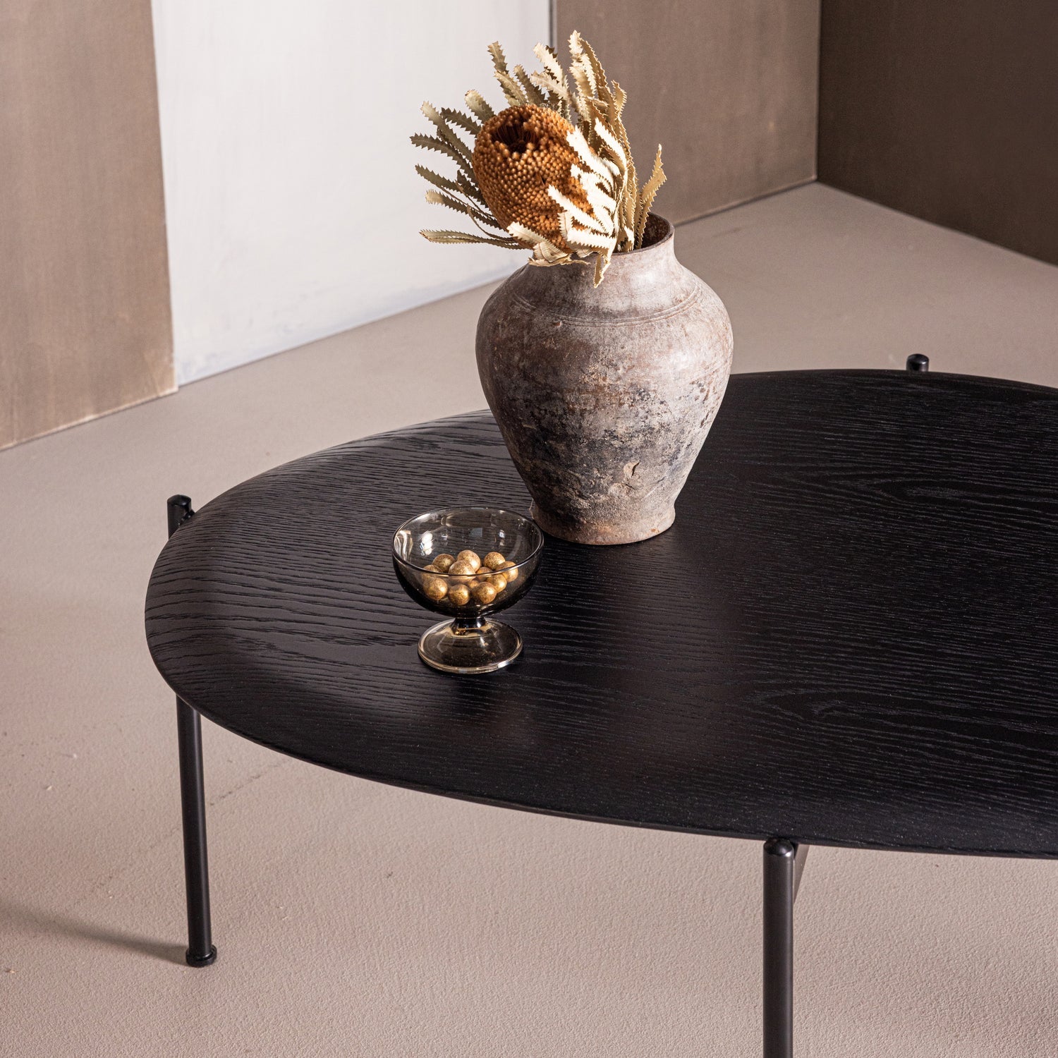KOTA Black Veneer Side Table