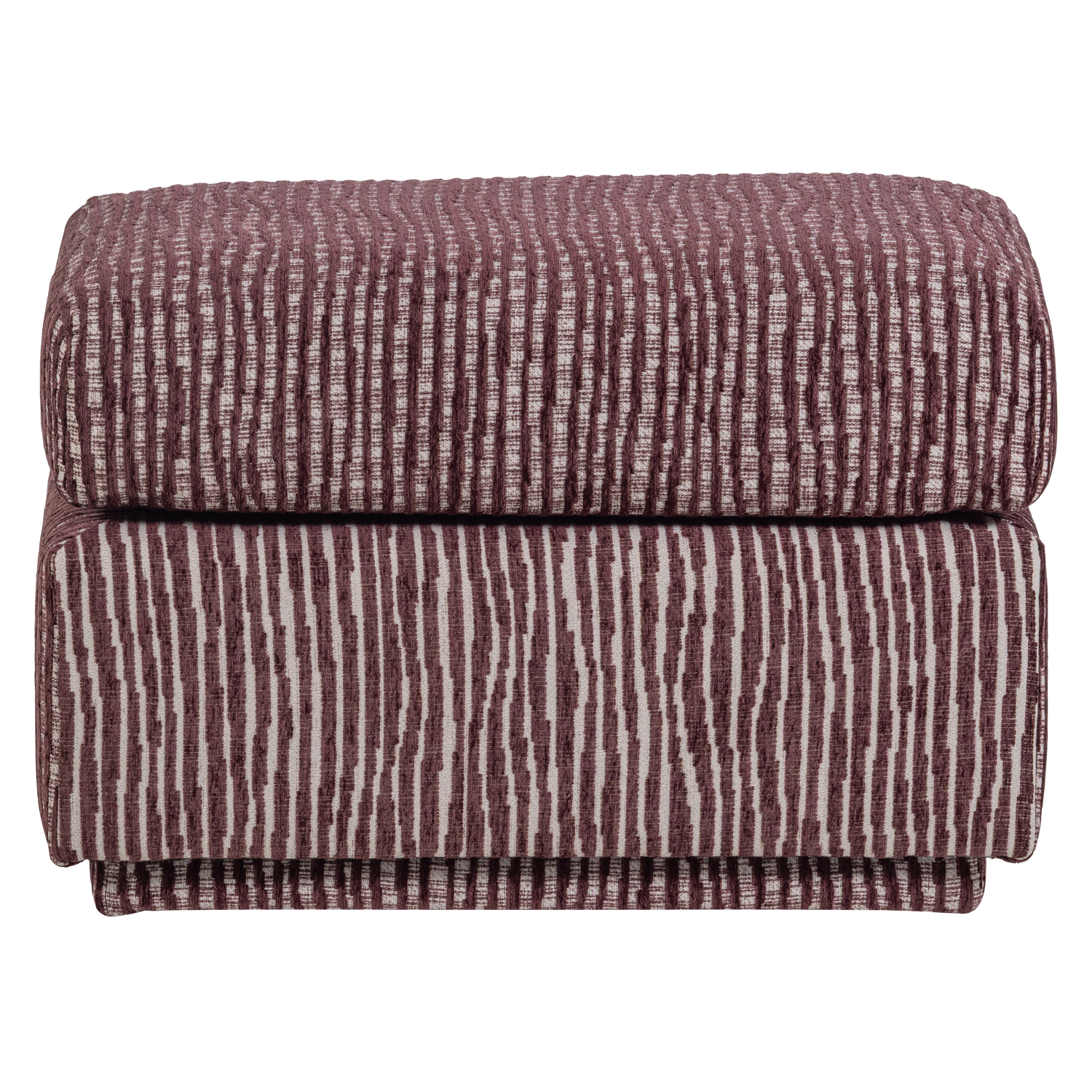 Burgundy and Gray LOU Pouf