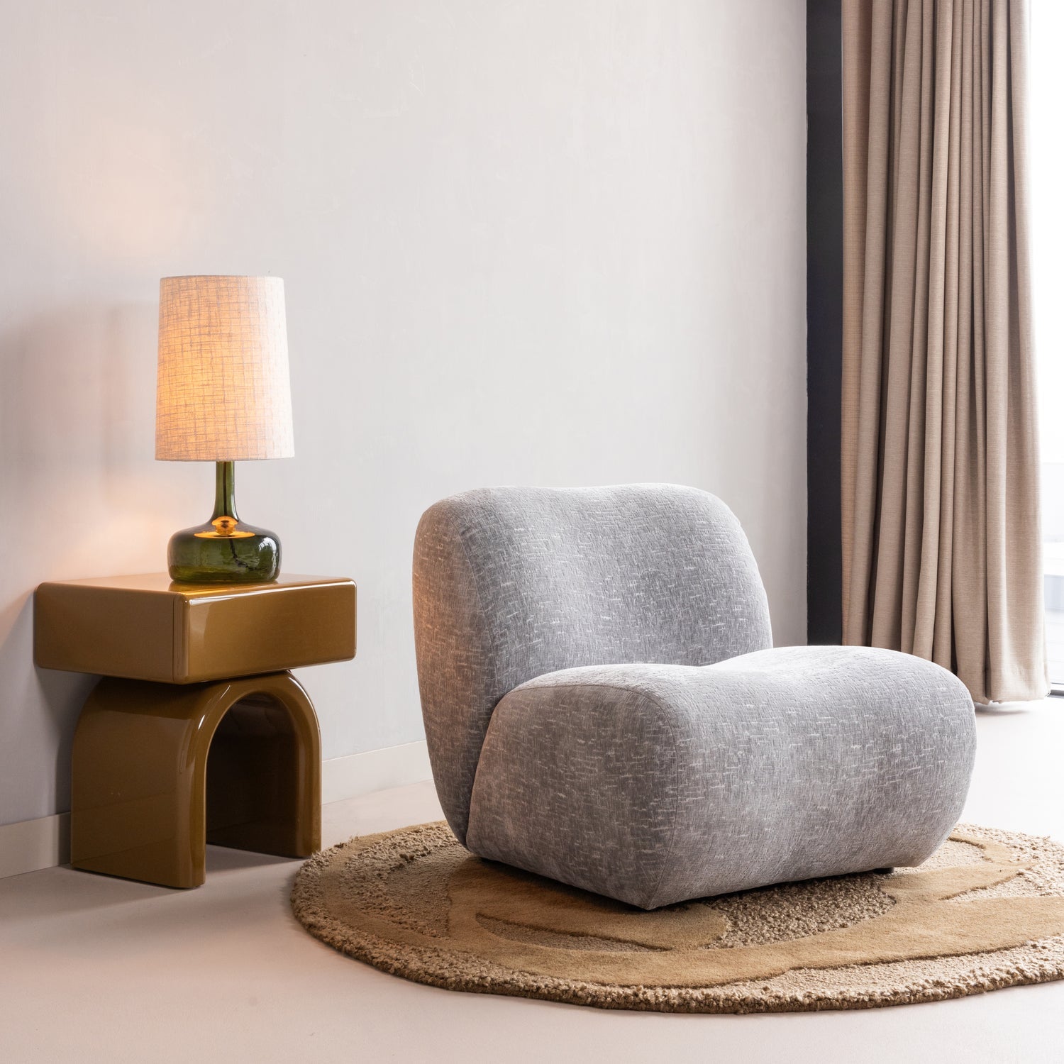 Stolná lampa LUMA zelené sklo