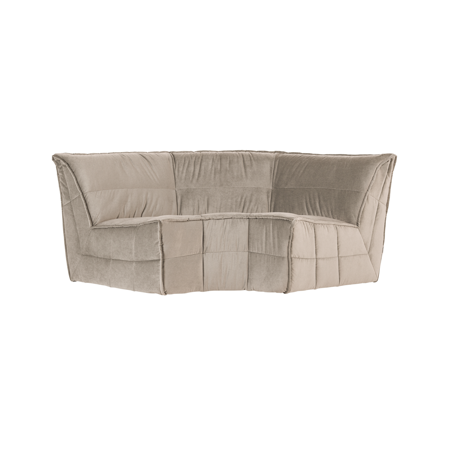 Sofa aksamitná CLUSTER - modulárny rohový béžový