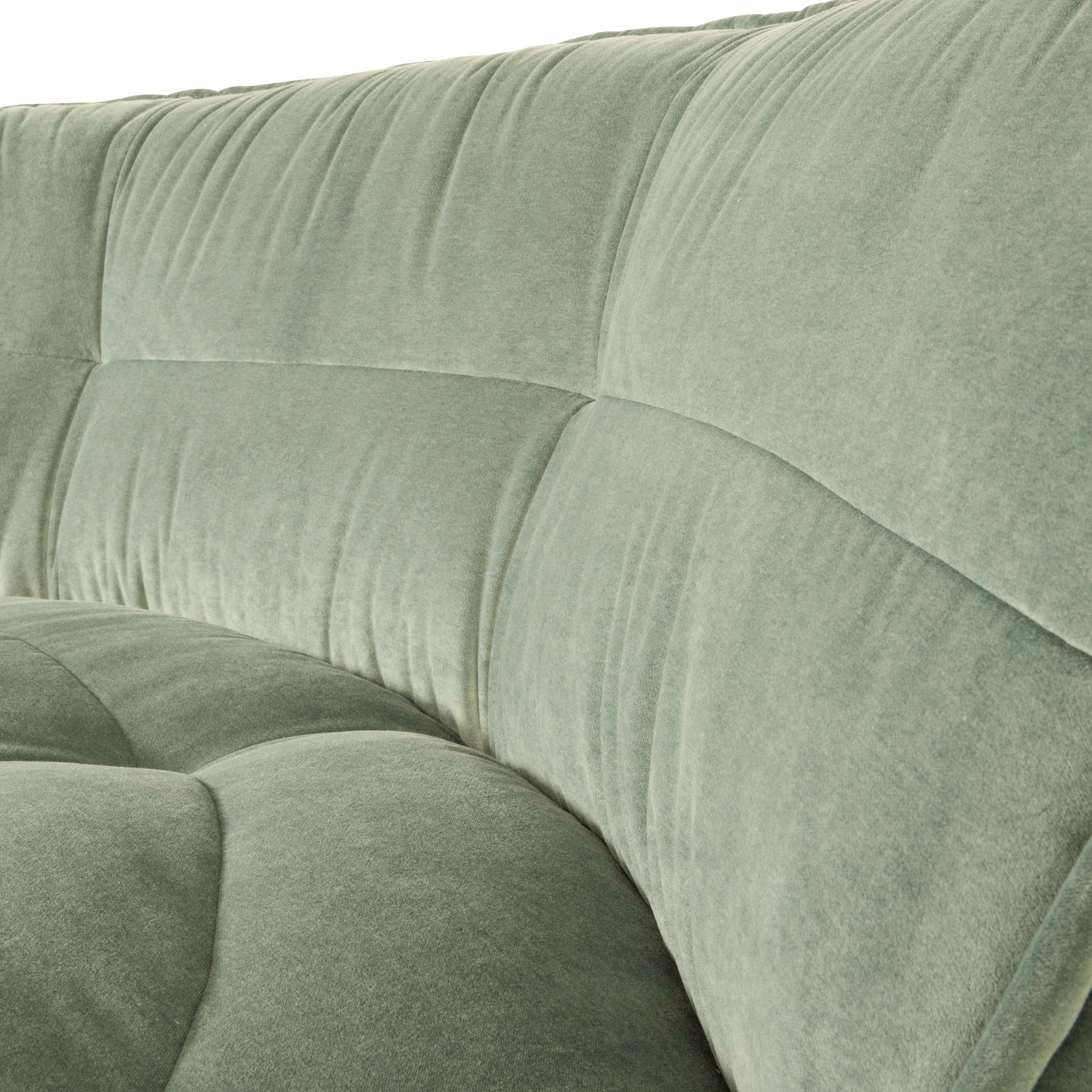 Sofa zamatová CLUSTER - modulárny rohový pistáciový