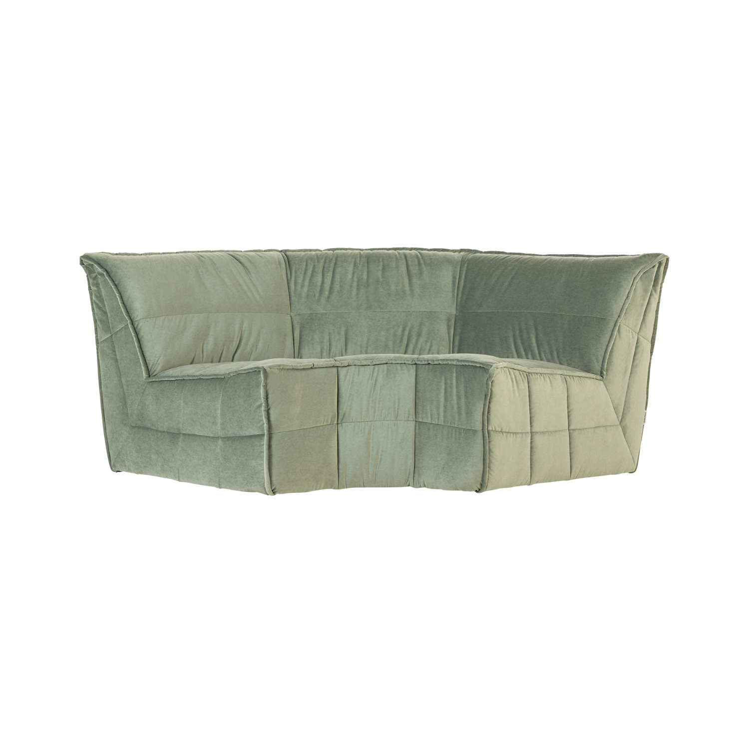 Sofa zamatová CLUSTER - modulárny rohový pistáciový