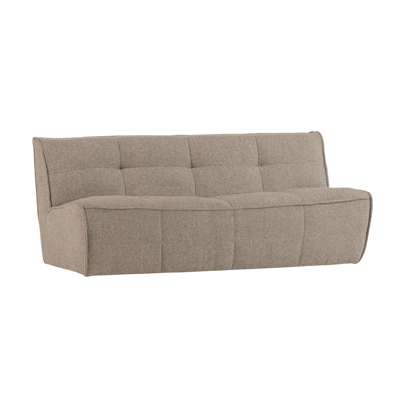 Sofa CLUSTER - modul 3-osobový béžový bouclé