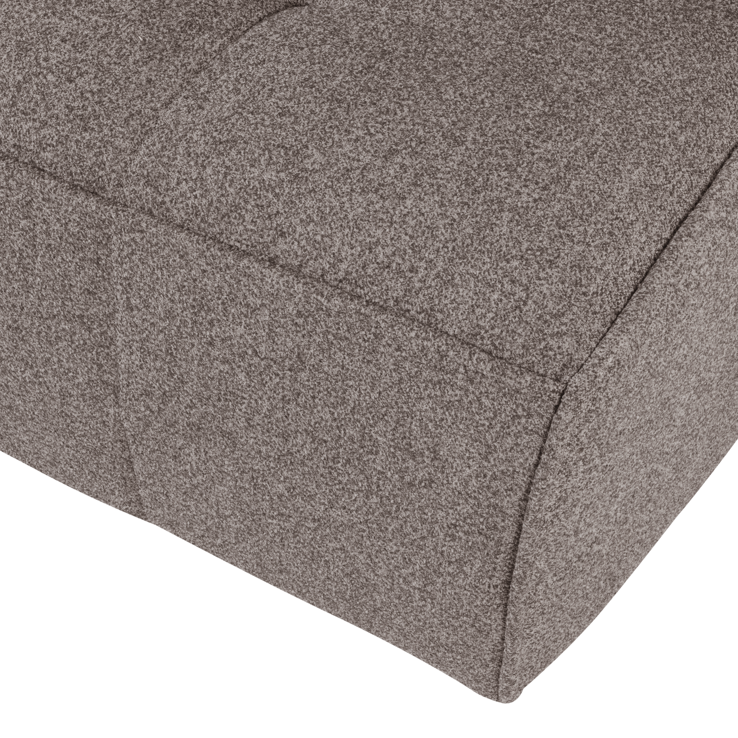 Sofa CLUSTER - modul 3-miestny šedohnedý bouclé