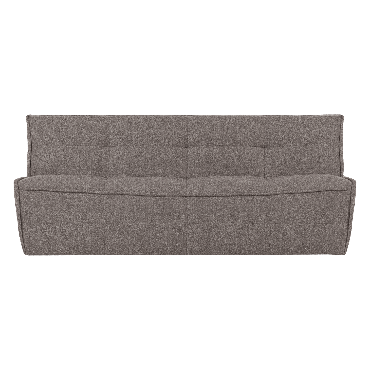 Sofa CLUSTER - modul 3-miestny šedohnedý bouclé