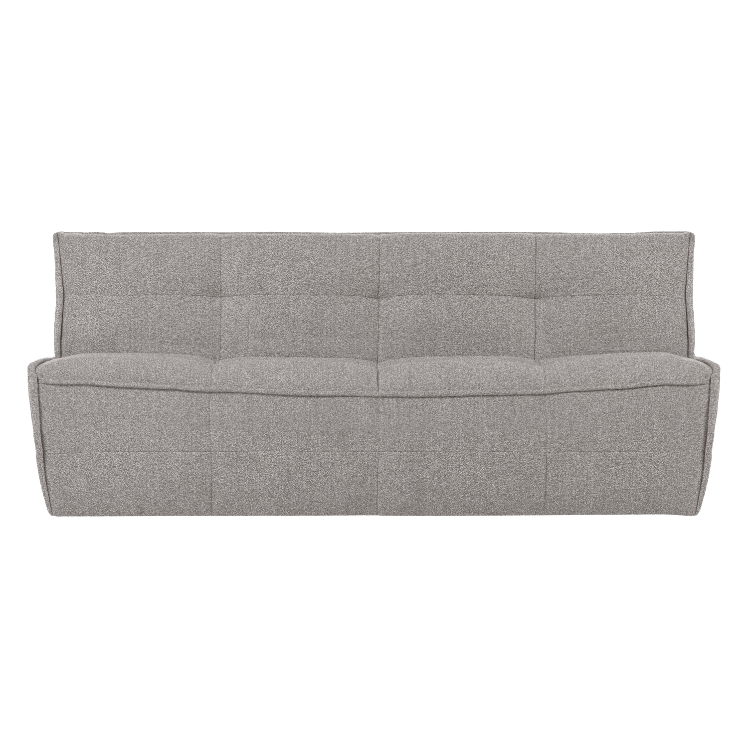Sofa CLUSTER - modul 3-osobový šedý bouclé