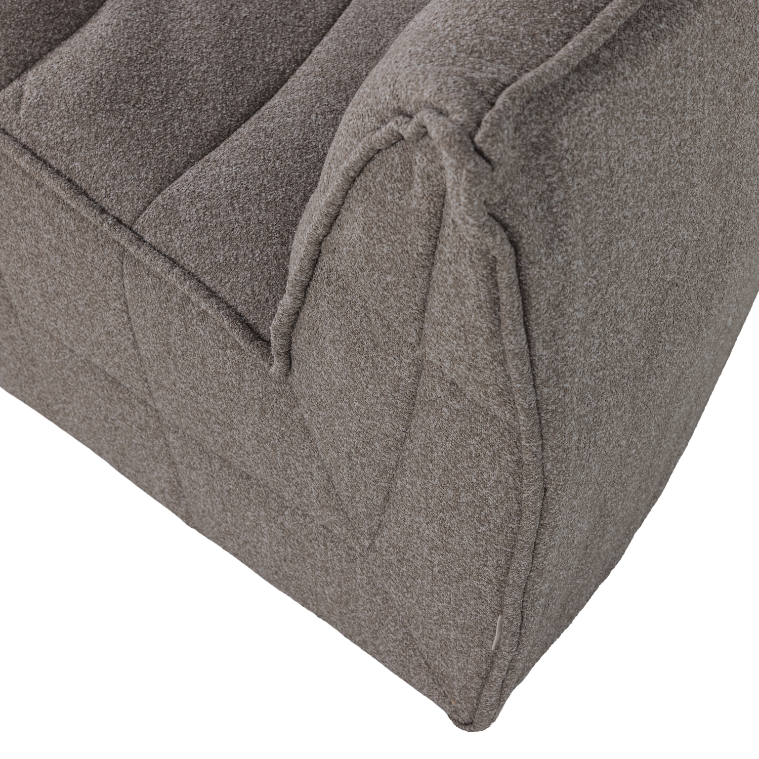 Sofa CLUSTER - modulárny rohový šedohnedý bouclé