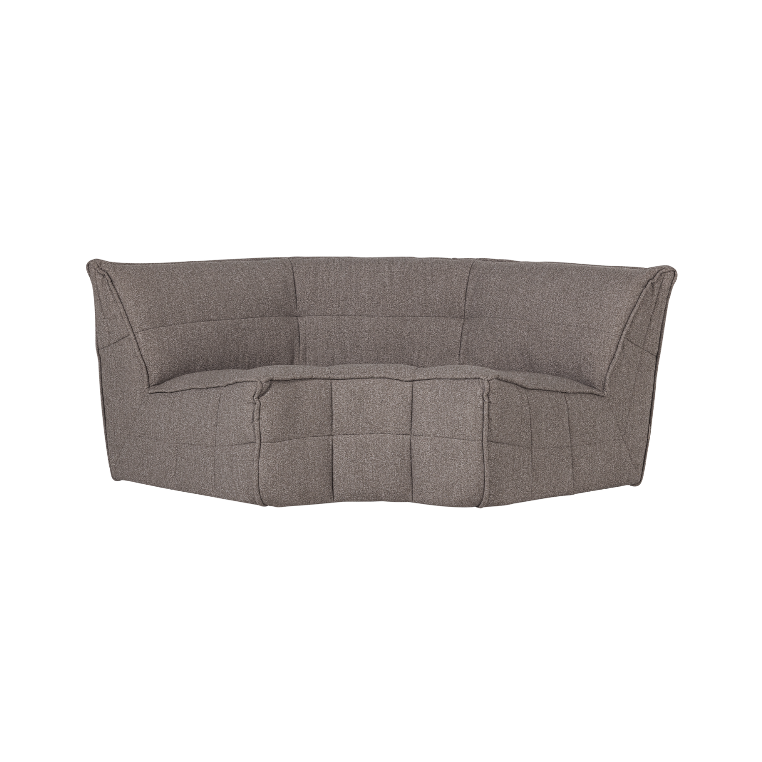 Sofa CLUSTER - modulárny rohový šedohnedý bouclé
