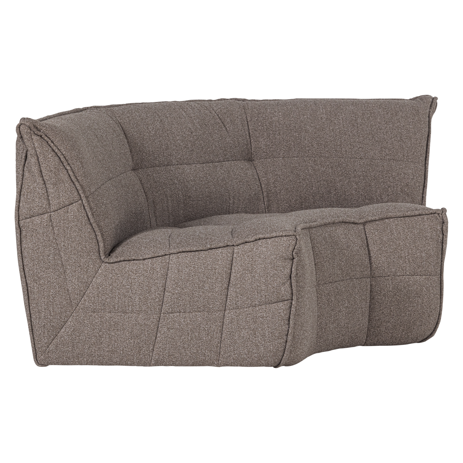 Sofa CLUSTER - modulárny rohový šedohnedý bouclé