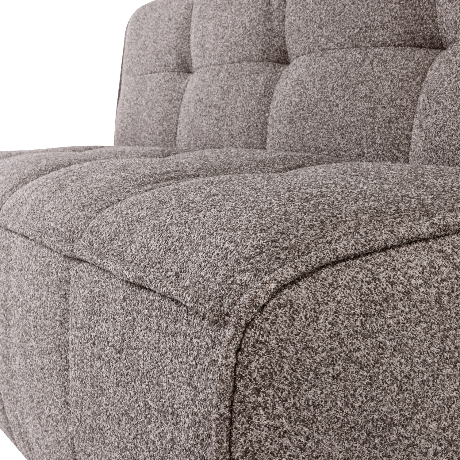 Sofa CLUSTER BENCH - modul 3-miestny šedohnedý bouclé