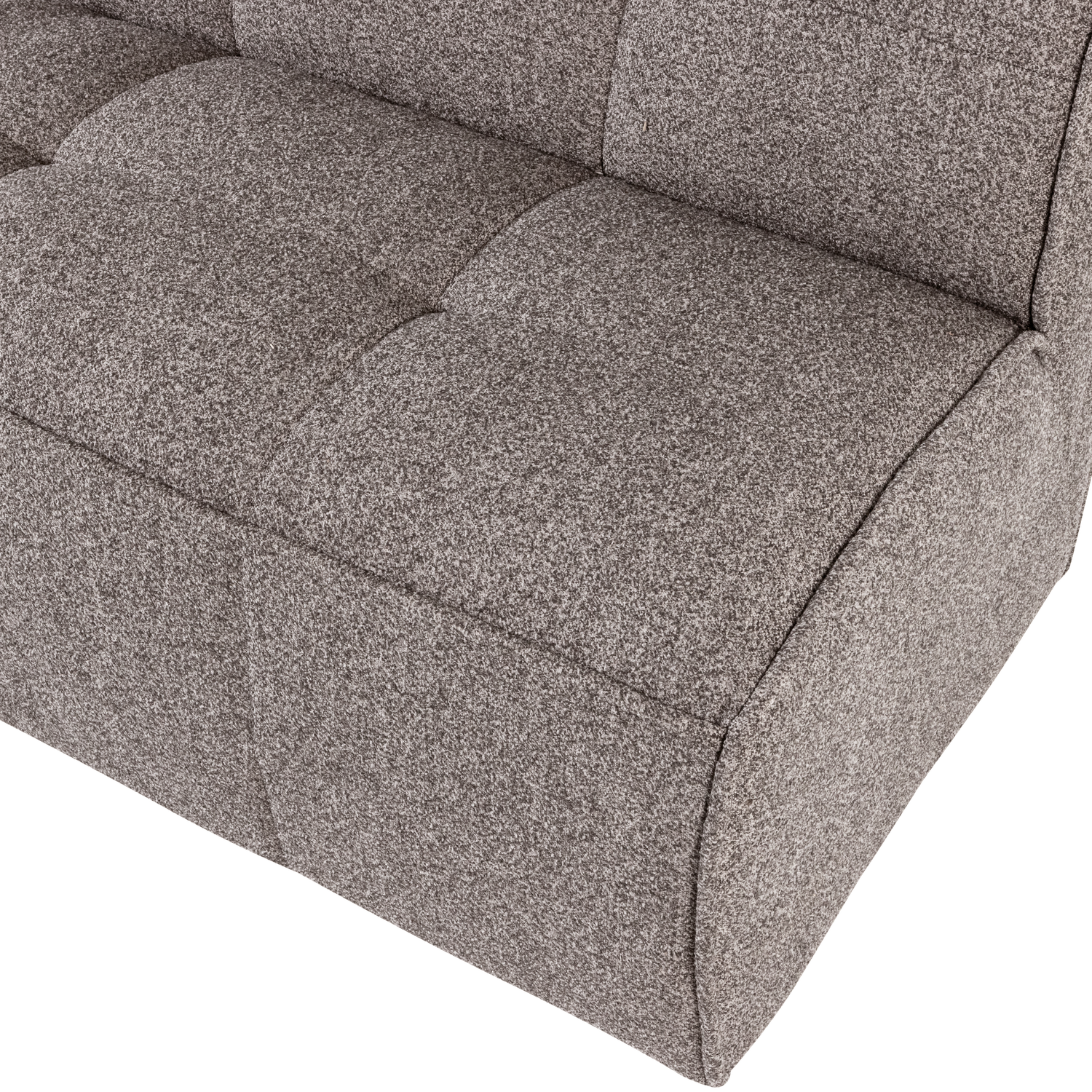 Sofa CLUSTER BENCH - modul 3-miestny šedohnedý bouclé