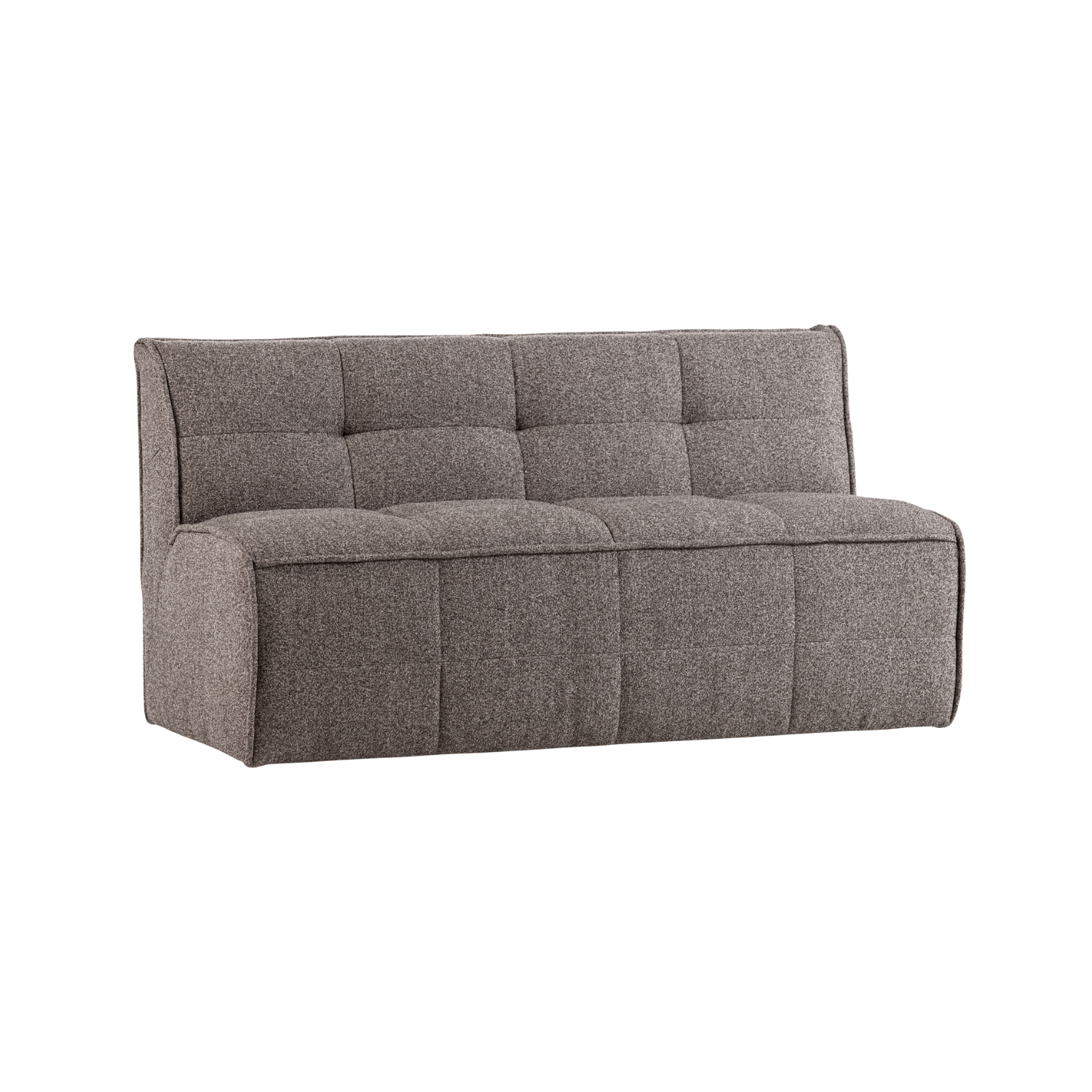 Sofa CLUSTER BENCH - modul 3-miestny šedohnedý bouclé