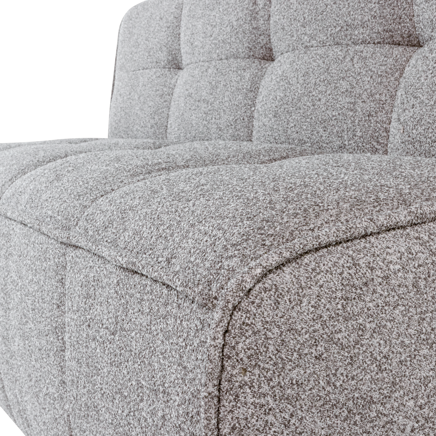 Sofa CLUSTER BENCH - modul 3-osobový šedý bouclé