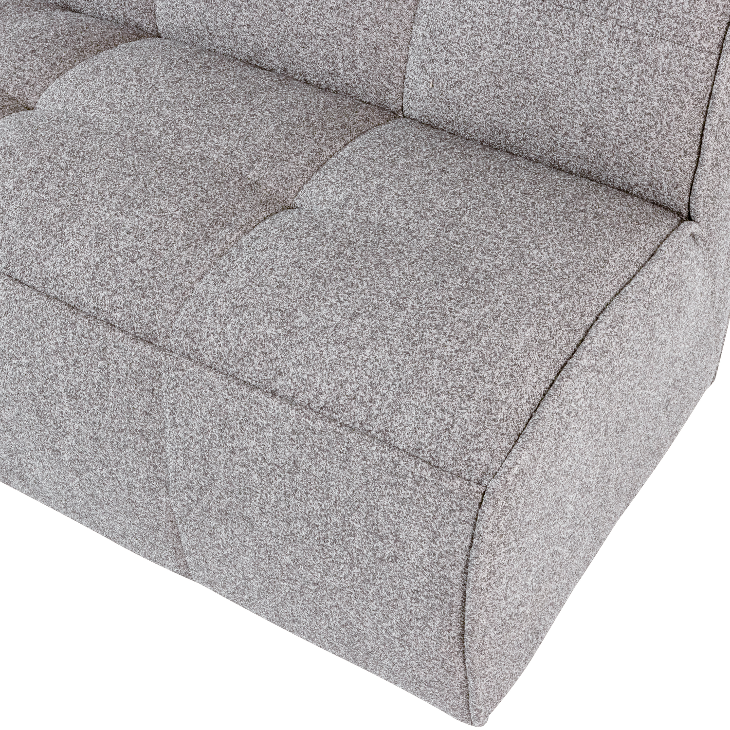 Sofa CLUSTER BENCH - modul 3-osobový šedý bouclé