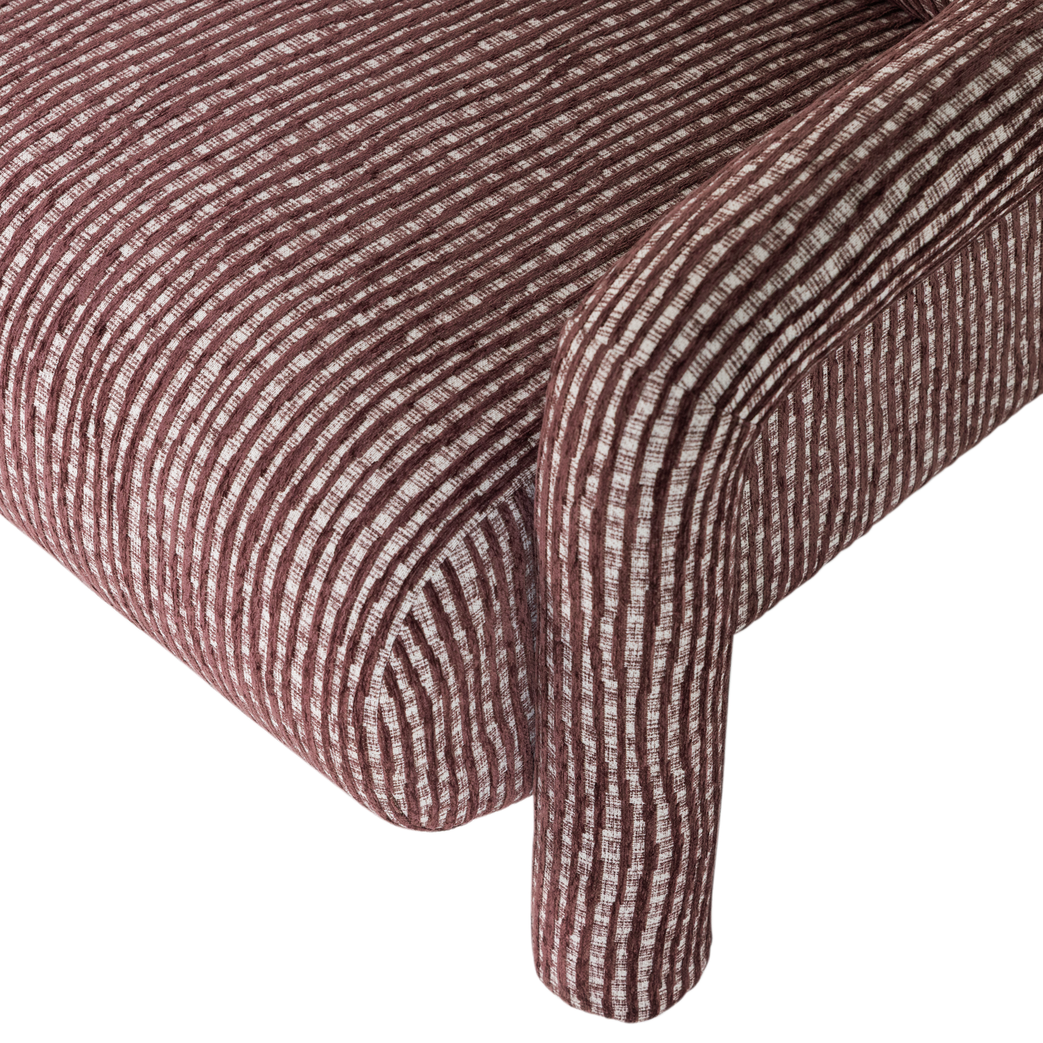 Fotel LENNY šedý s burgundskou