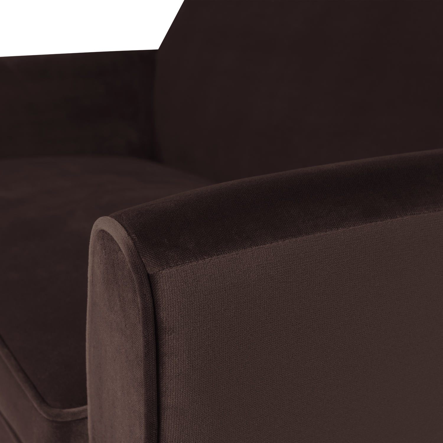 Hnedá 2-miestna aksamitná pohovka ROCCO