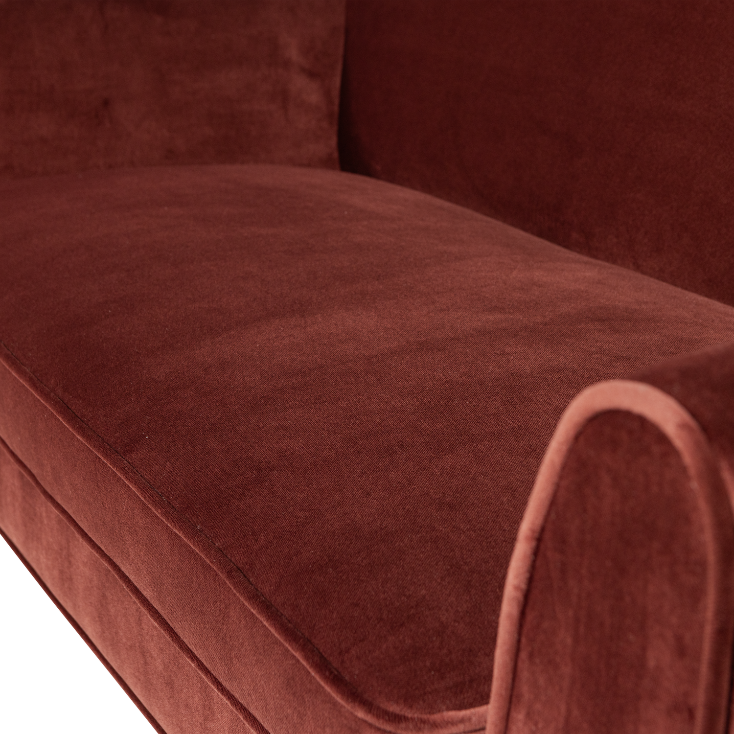 Sofa z aksamitom 2-osobová ROCCO burgundová