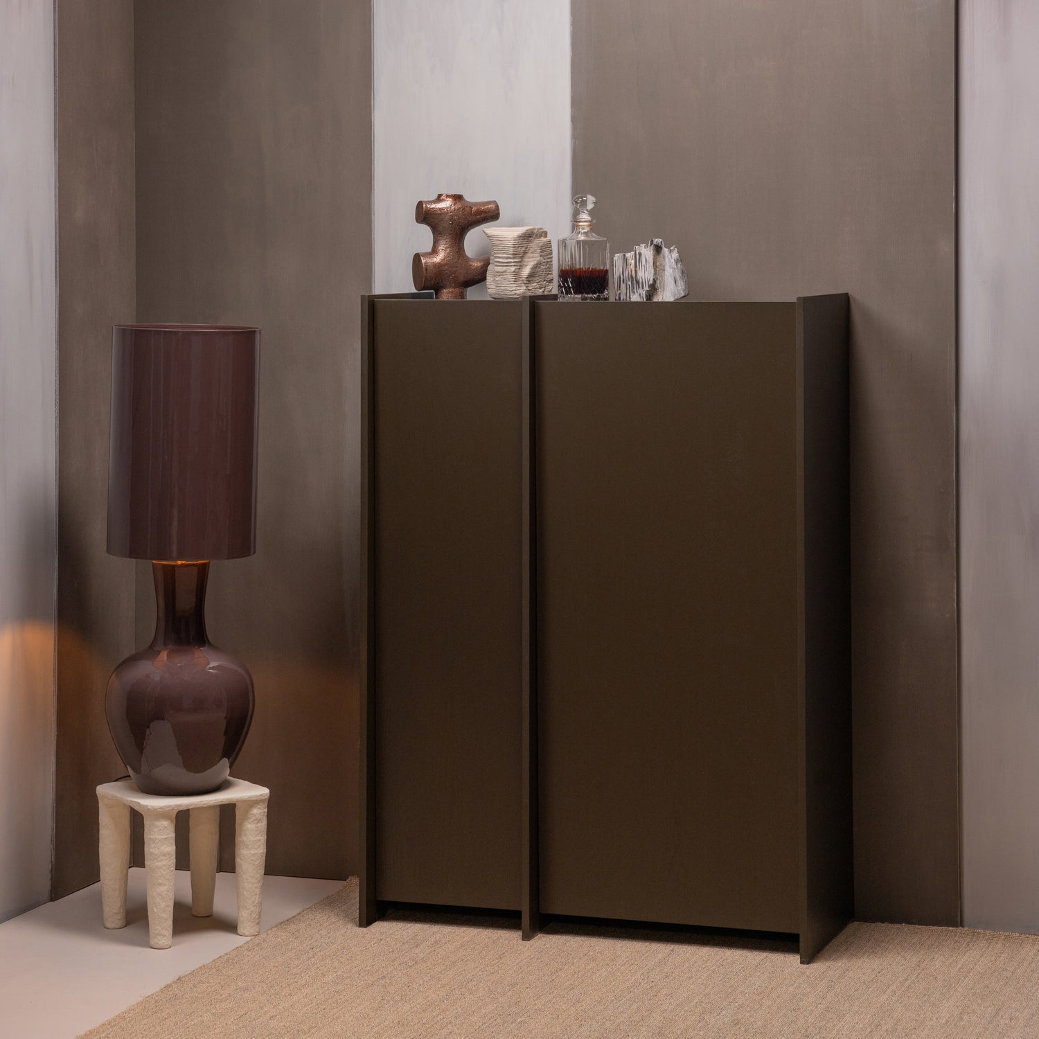 Skriňa BROCK hnedá