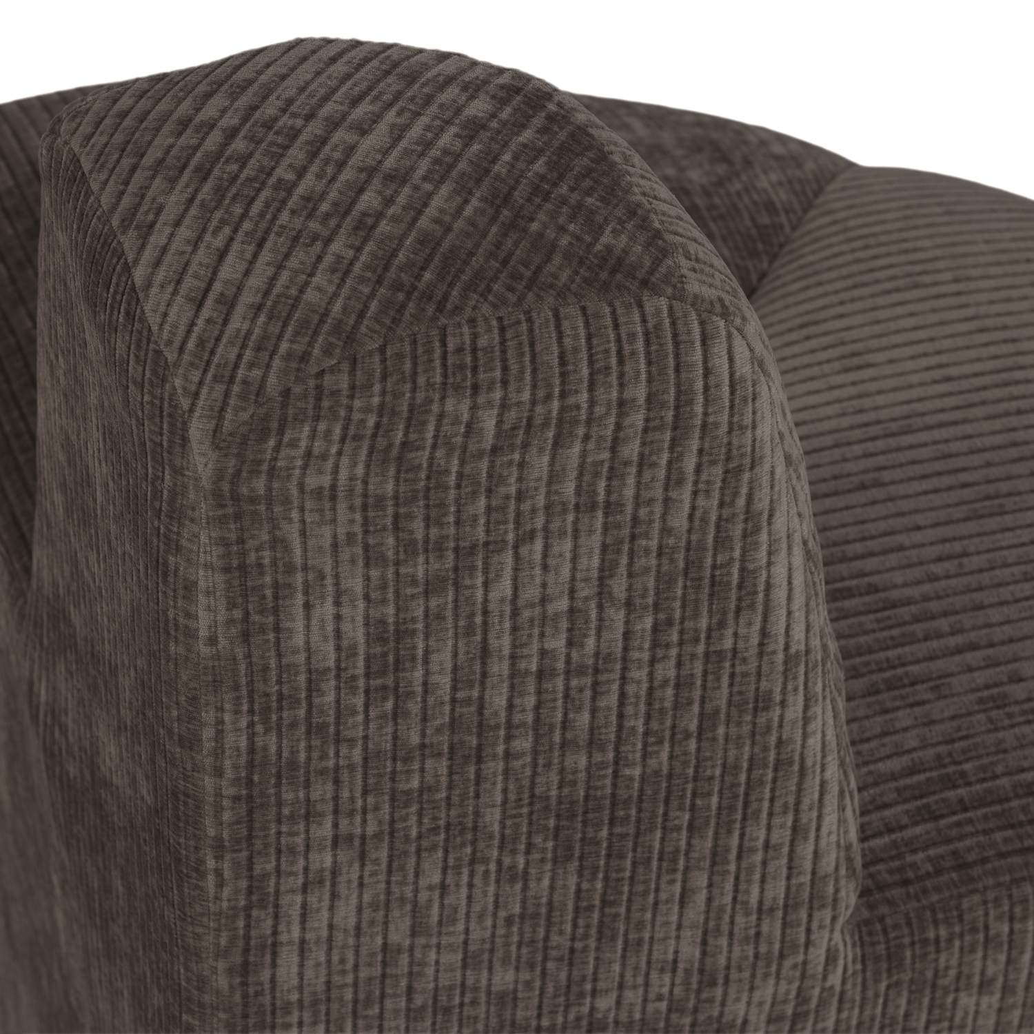 MOJO BENCH Modular Sofa - Rounded Corner Element in Brown Corduroy