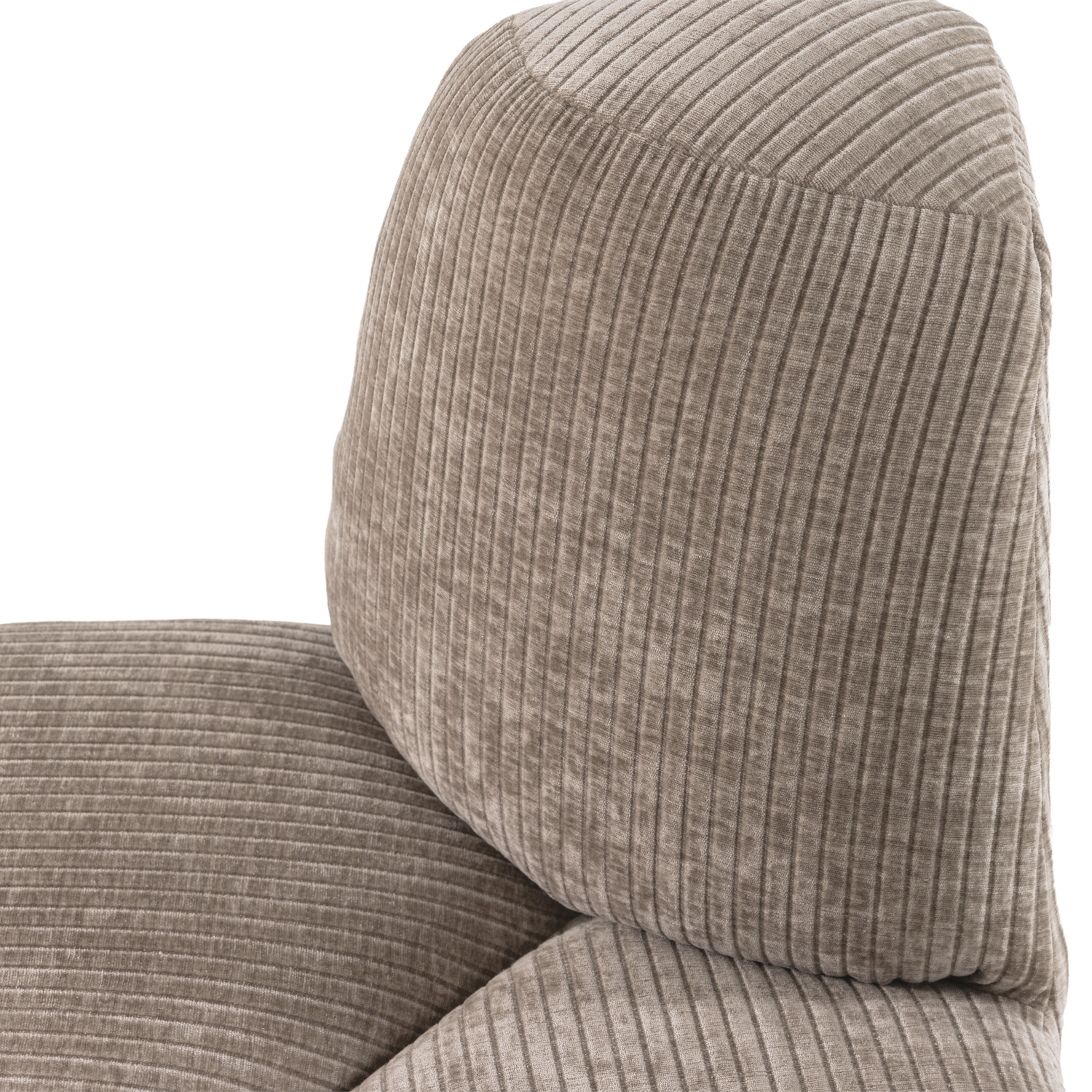 MOJO BENCH Modular Sofa - Rounded Corner Element in Beige Corduroy