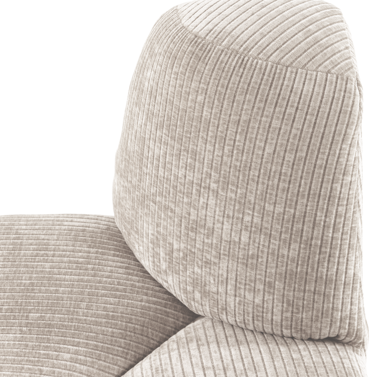 MOJO Modular Sofa - Rounded Corner Element in Ecru Corduroy