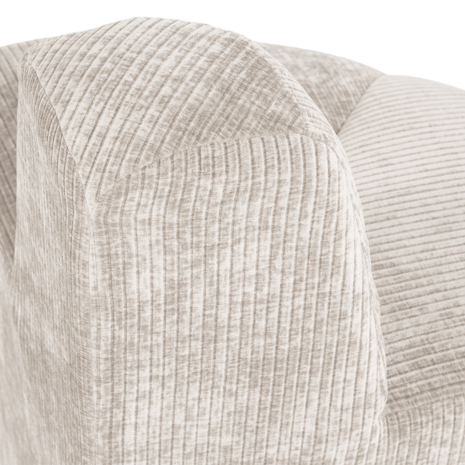 MOJO Modular Sofa - Rounded Corner Element in Ecru Corduroy