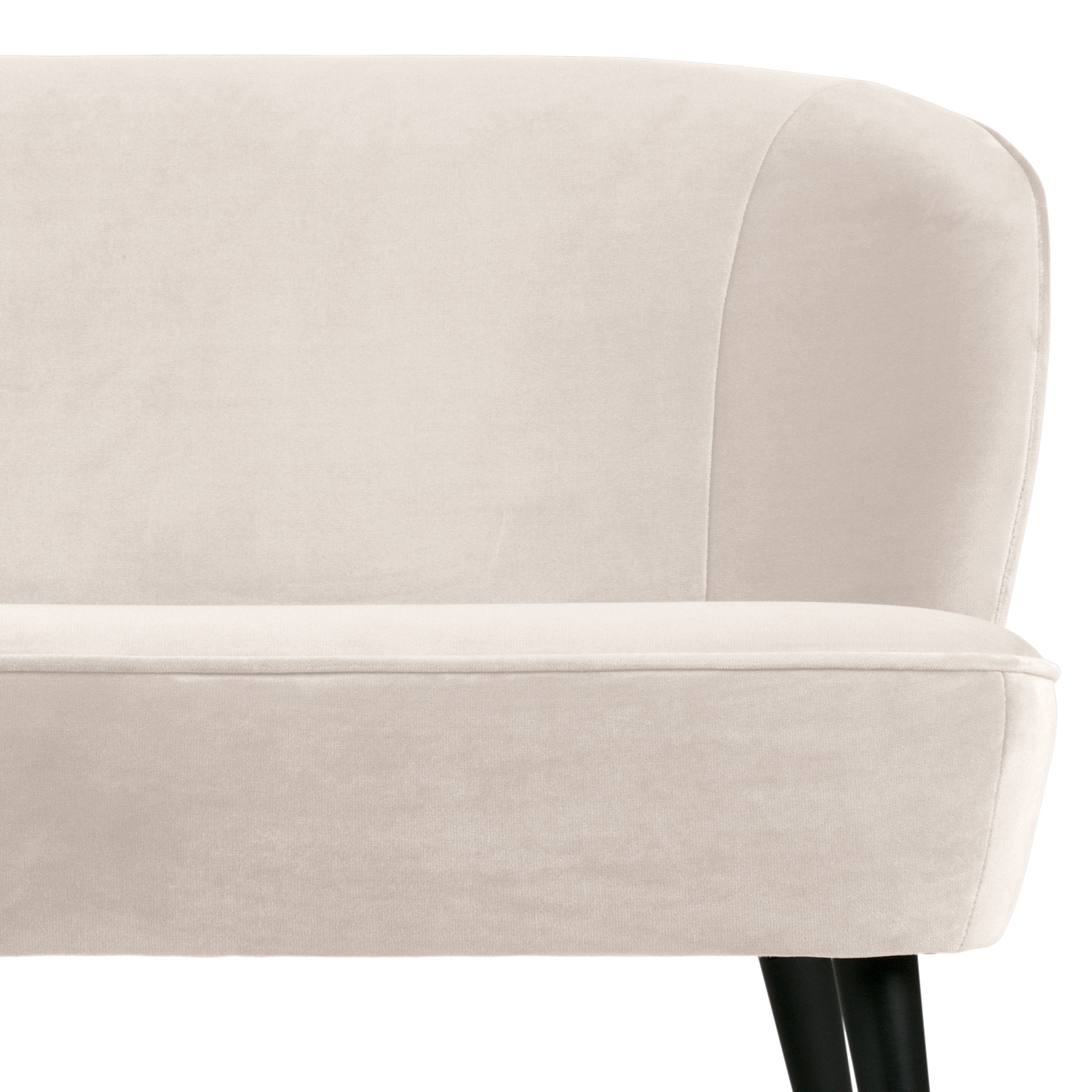 Velvet Sofa SARA Broken White