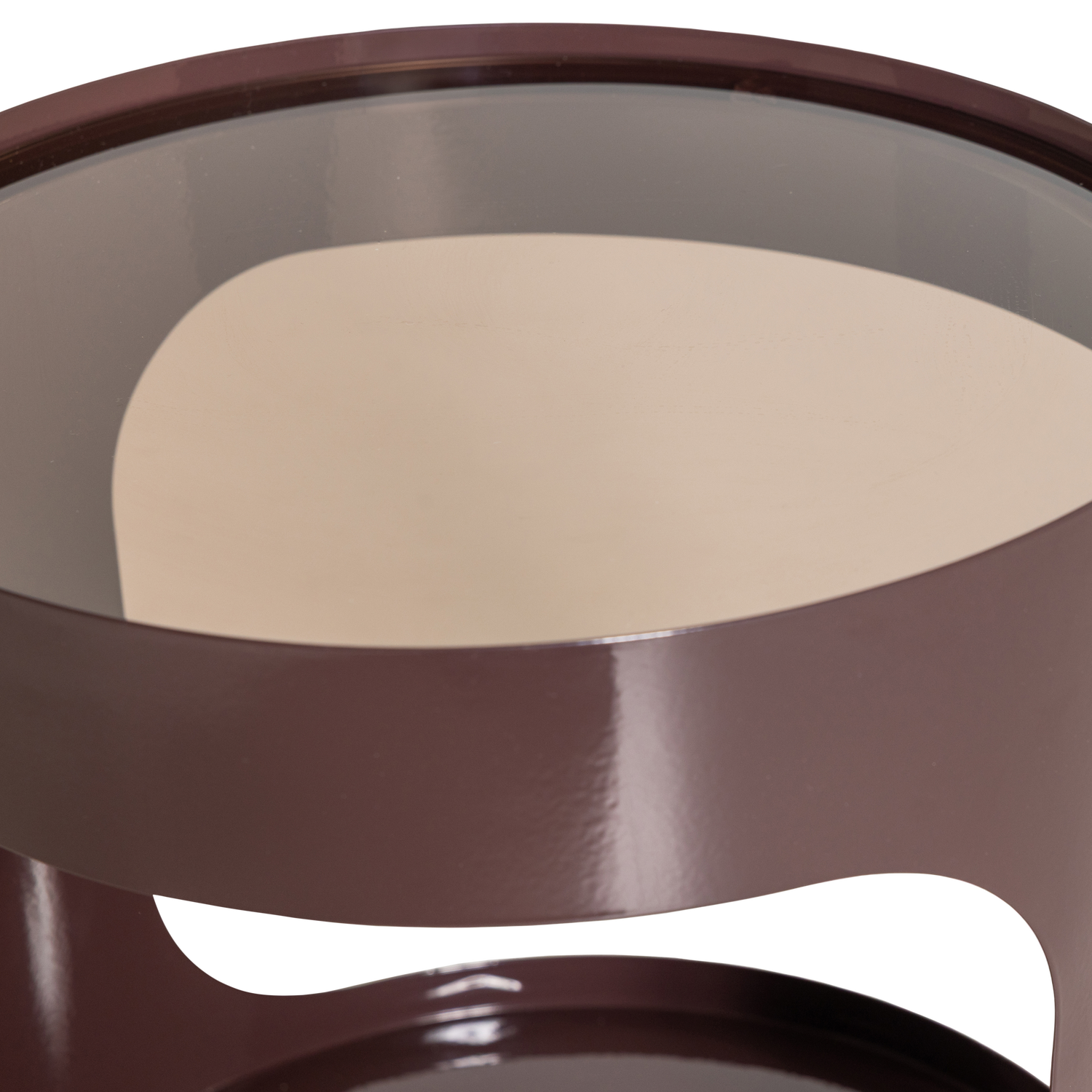 SERO Brown Side Table with Glass Top
