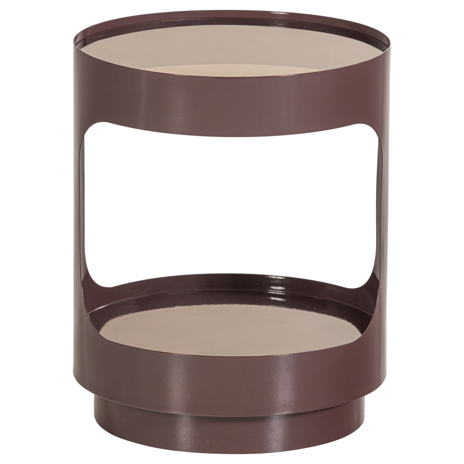 SERO Brown Side Table with Glass Top