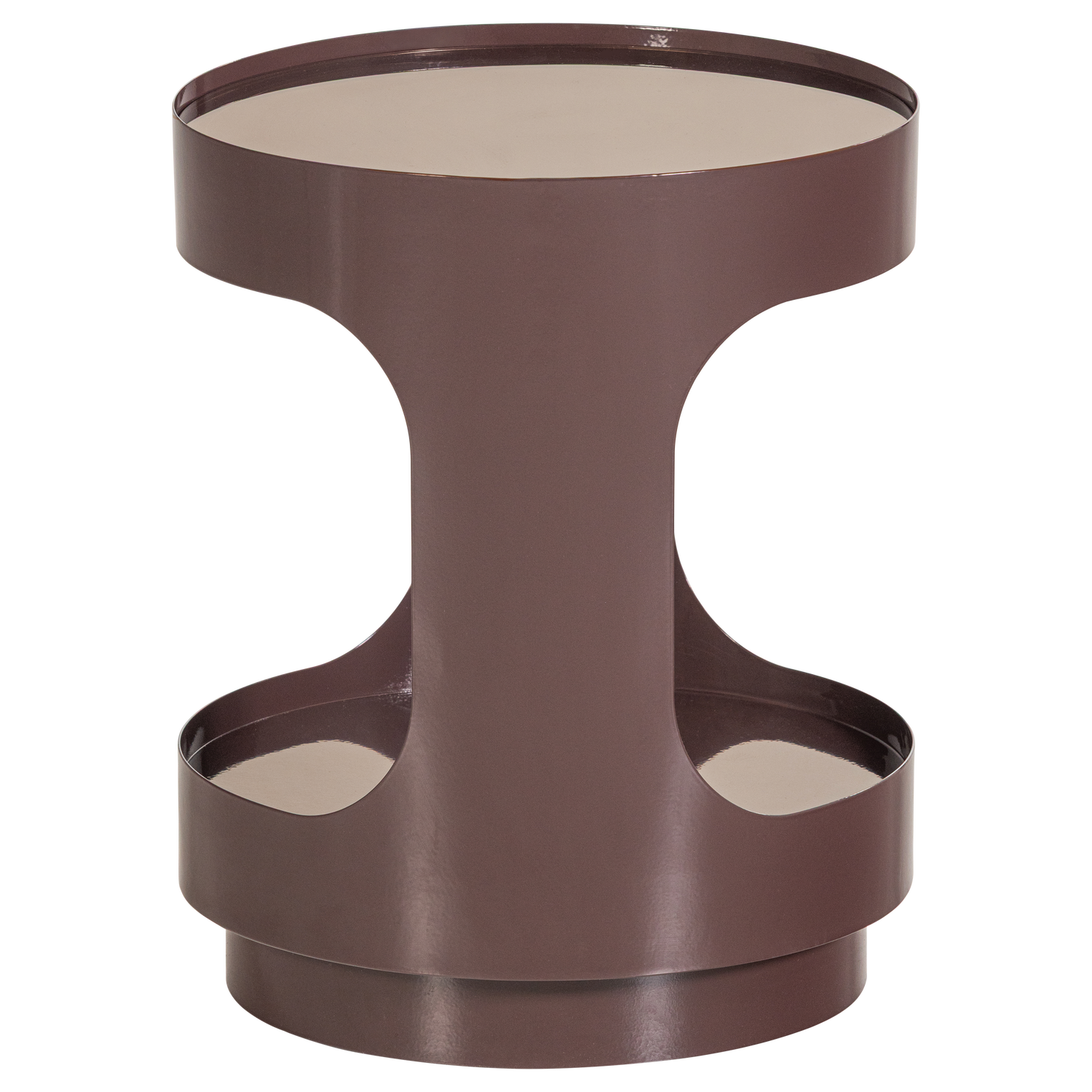 SERO Brown Side Table with Glass Top