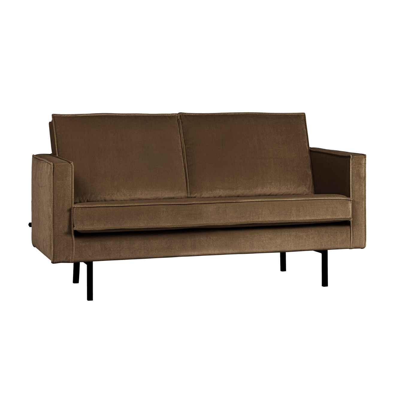 Taupe Velvet 2-Seater Sofa RODEO