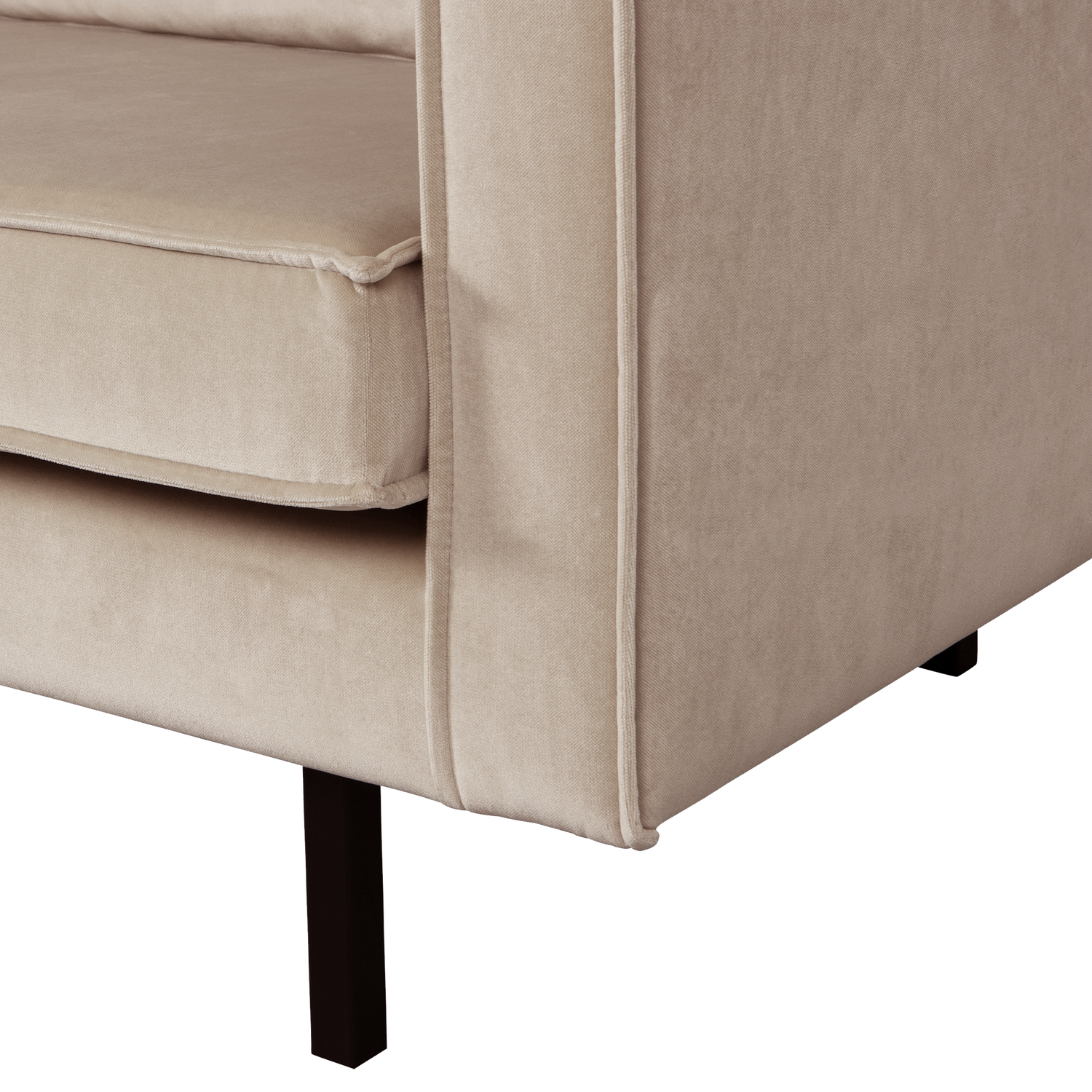 Sofa z jemného velúru 2-osobová RODEO khaki