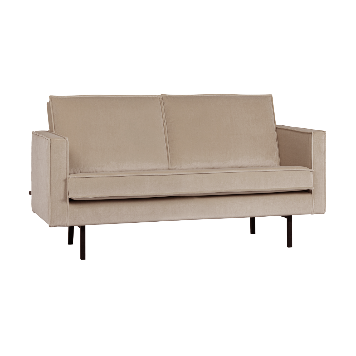 Sofa z jemného velúru 2-osobová RODEO khaki