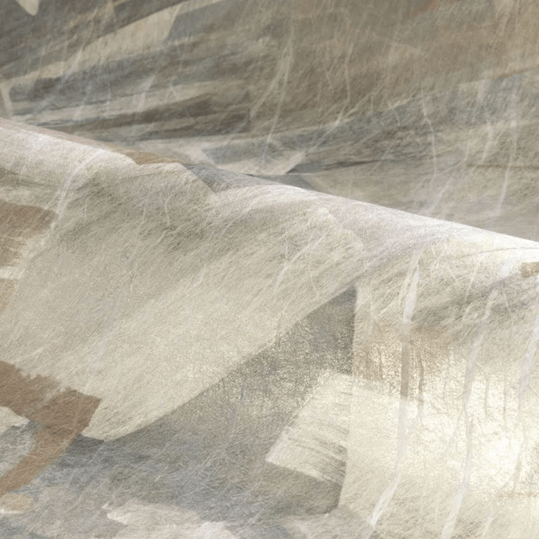 Metallic Wallpaper with Abstract Pattern IMPULSION - PLATINUM PEARL