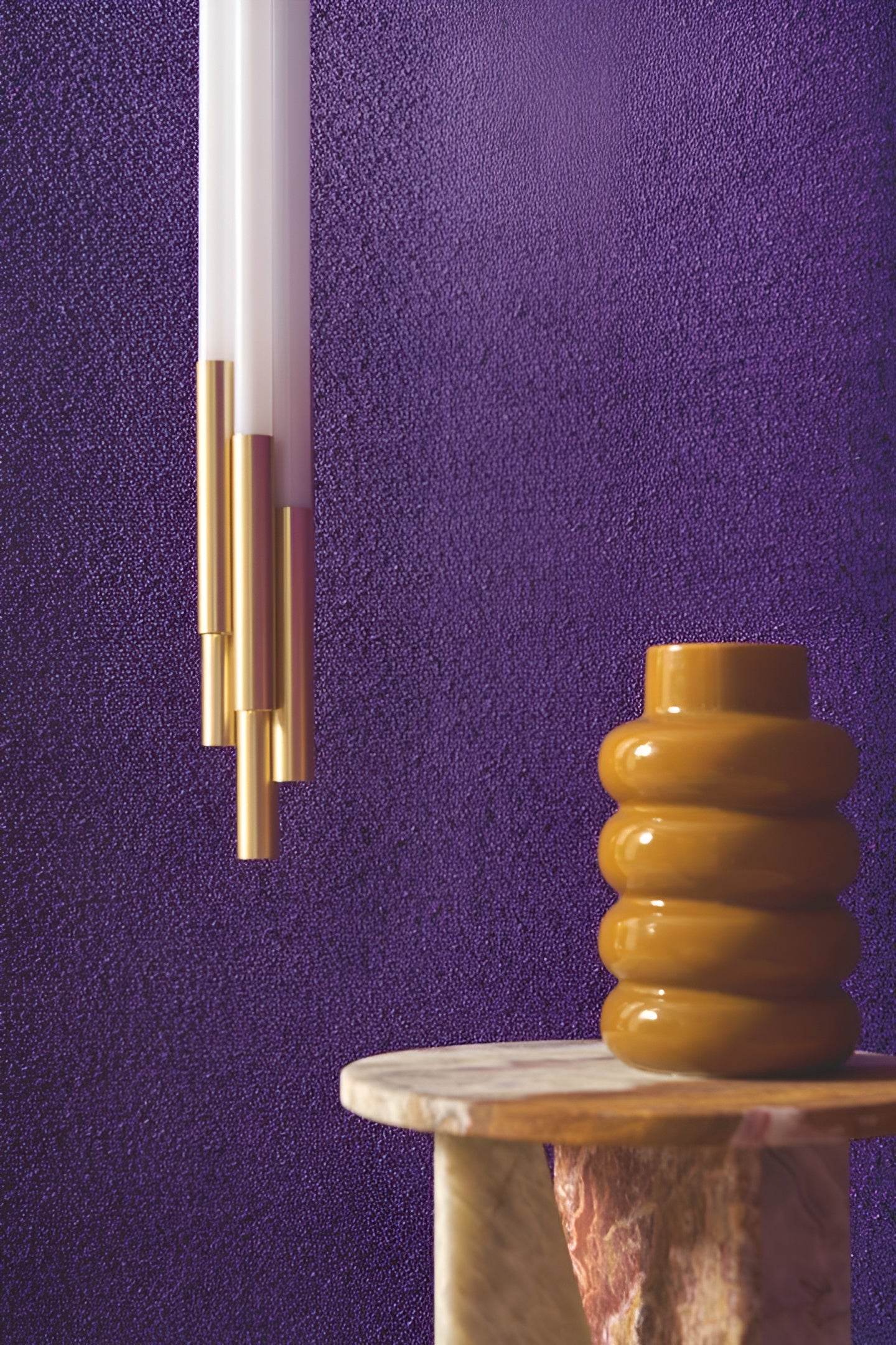 Textured textile wallpaper boucle ETREINTE - NIGHT BLUE dark navy