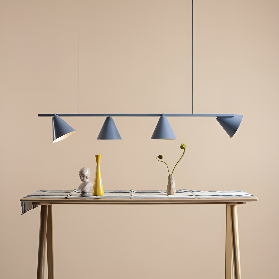 Hanging lamp Quatro blue